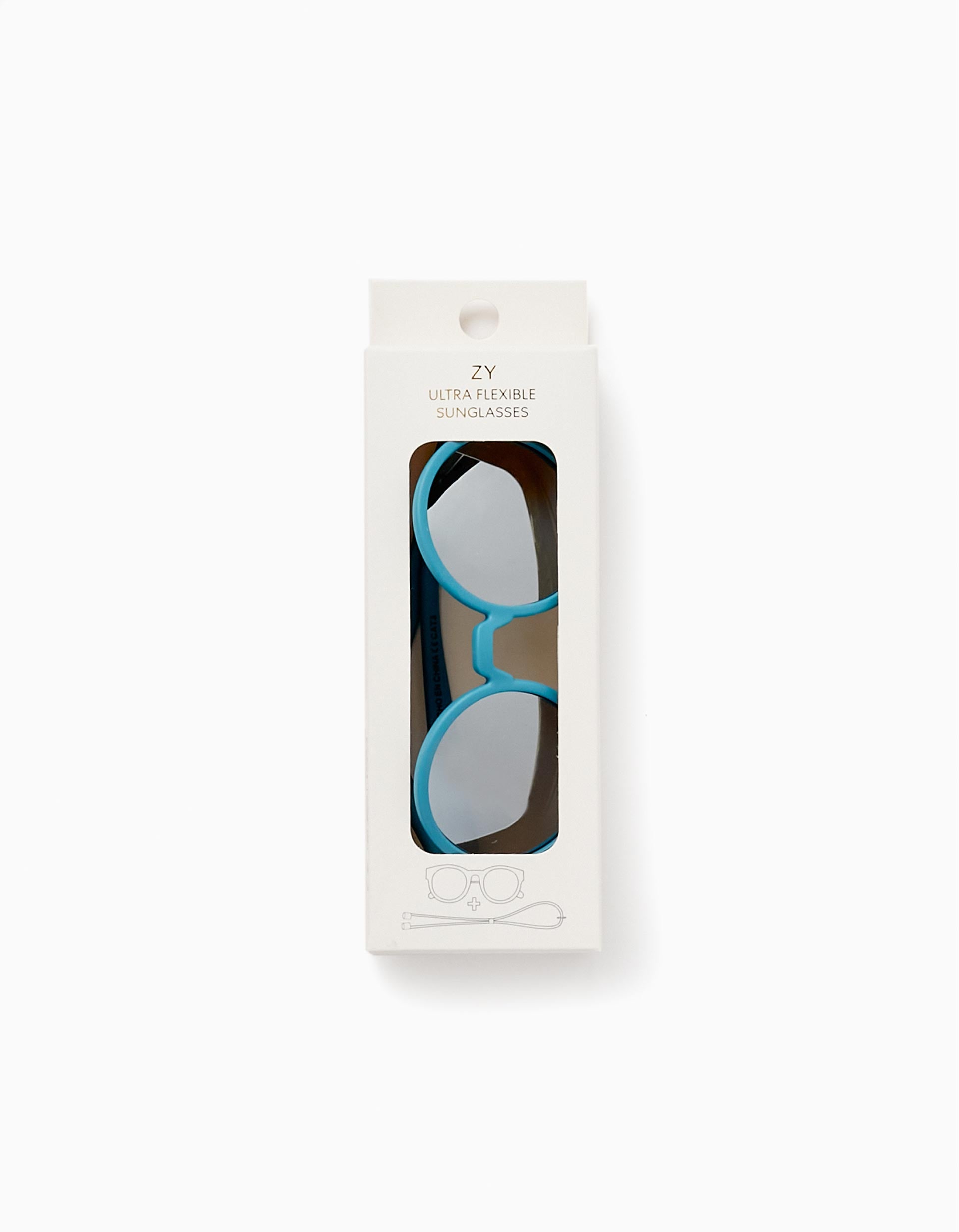 Lunettes de soleil flexibles avec protection UV pour bébé garçon, Bleu