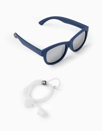 Lunettes de Soleil avec Protection UV Niveau 3 pour Garçon, Bleu Foncé