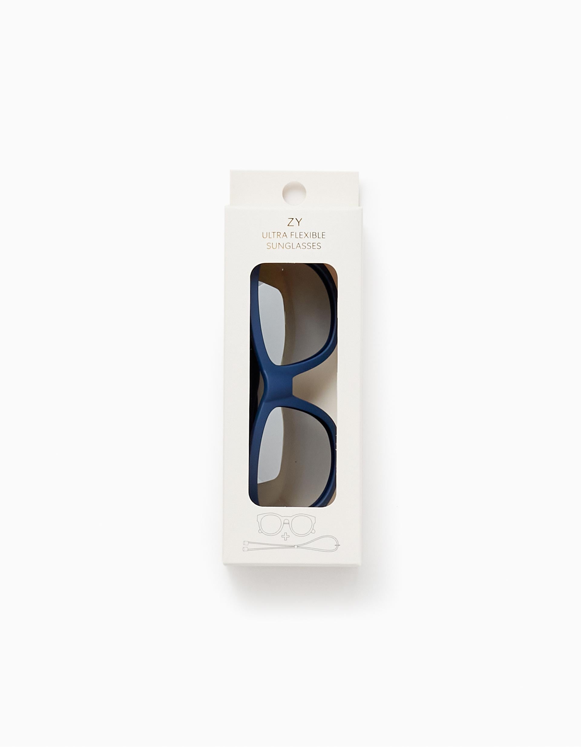 Lunettes de soleil flexibles avec protection UV pour garçon, Bleu foncé