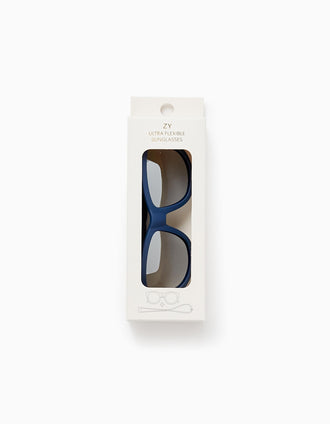 Lunettes de Soleil avec Protection UV Niveau 3 pour Garçon, Bleu Foncé