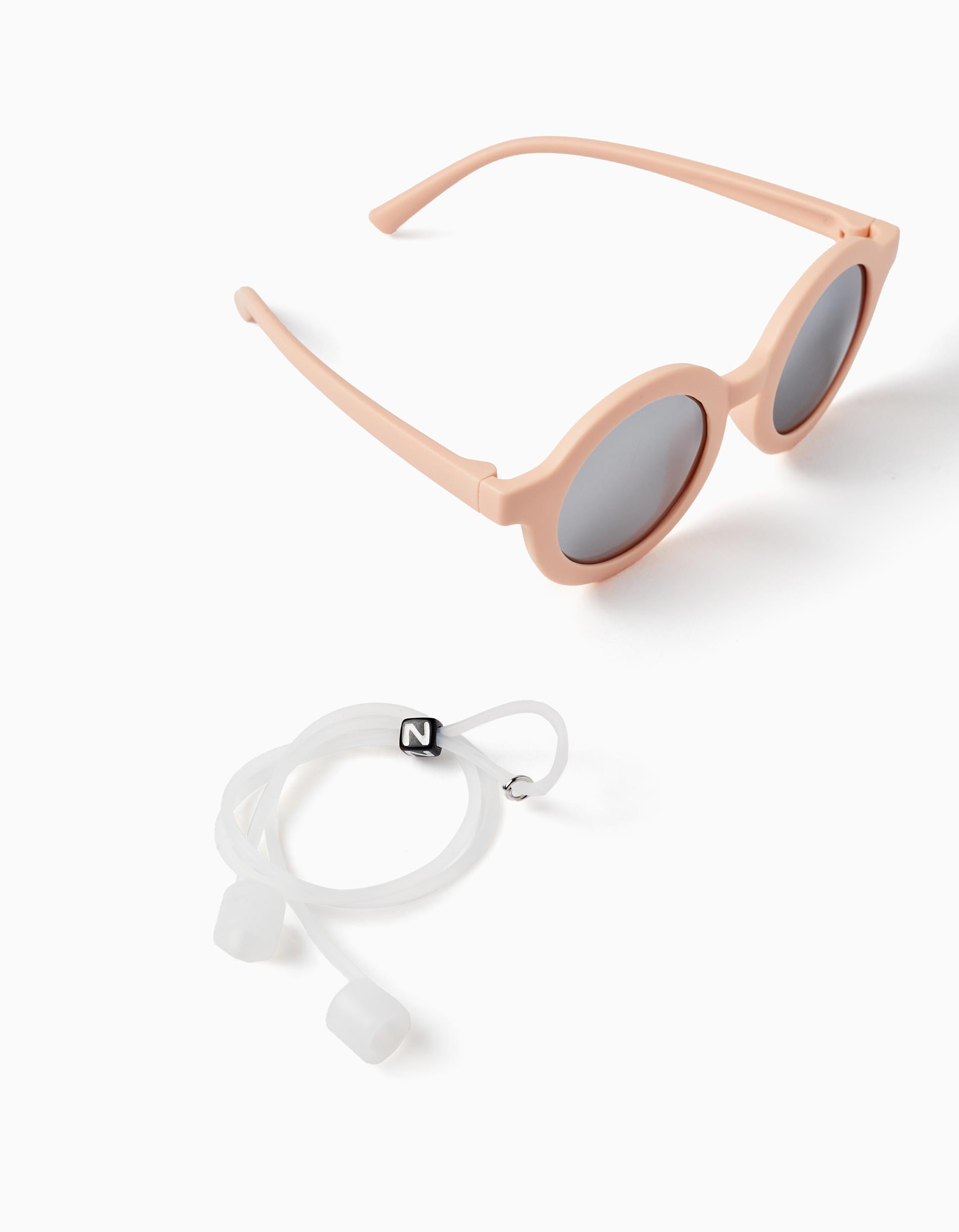 Lunettes de soleil flexibles avec protection UV pour bébé fille, Rose clair