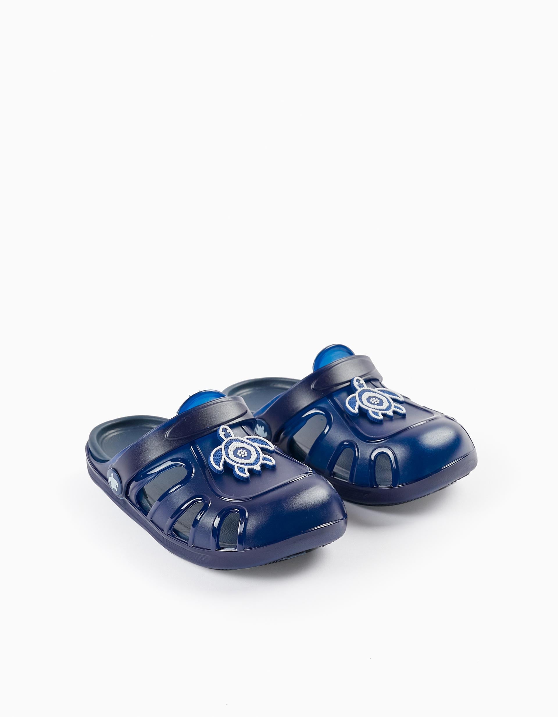 Sandales Clogs pour Garçon 'Turtle - Delicious', Bleu Foncé