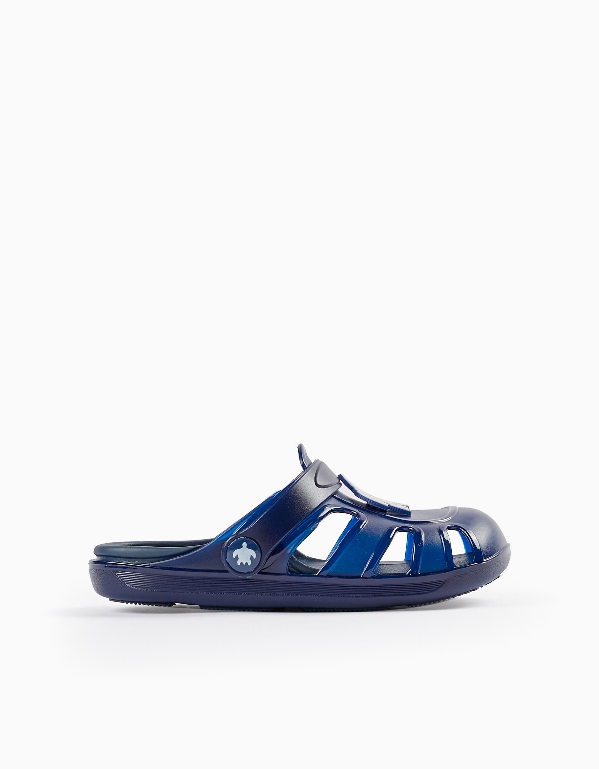 Sandales Clogs pour Garçon 'Turtle - Delicious', Bleu Foncé