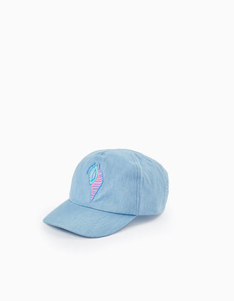 Gorra de Algodón para Niña 'Caracola', Azul