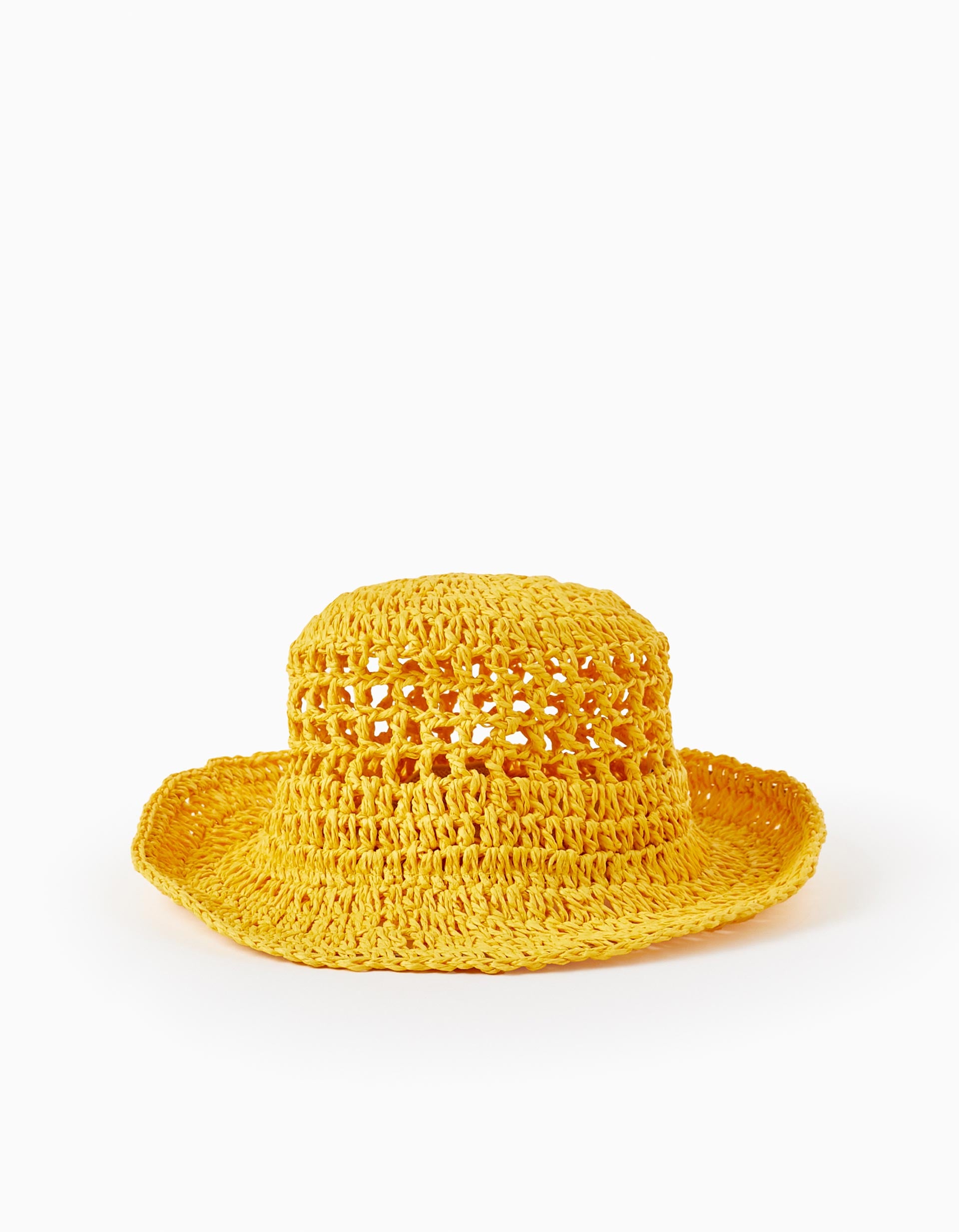 Straw Hat for Girls, Yellow