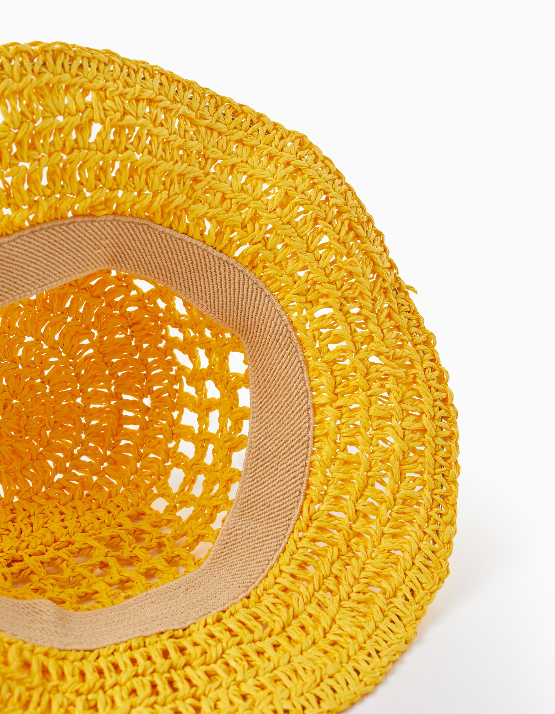 Straw Hat for Girls, Yellow