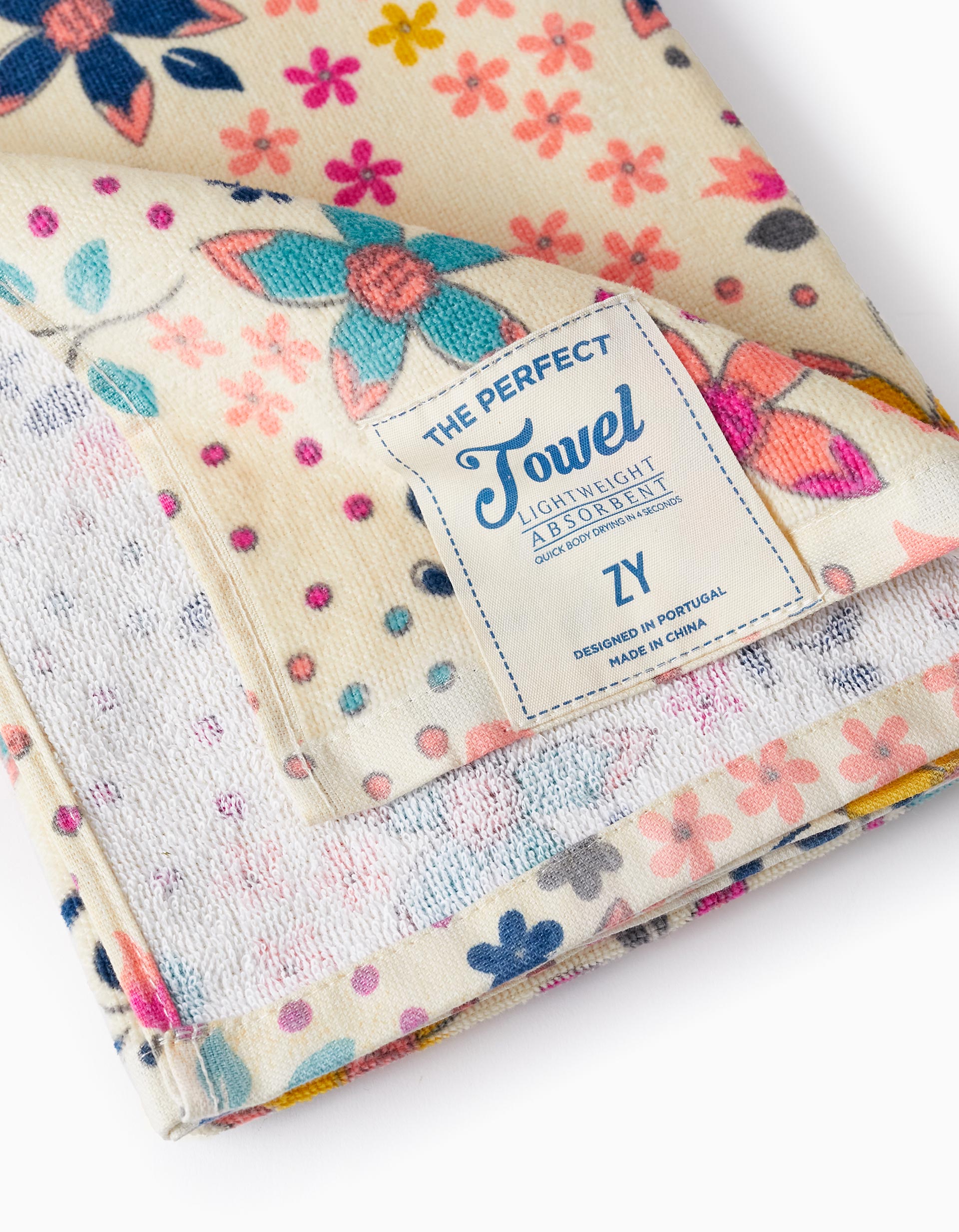 Serviette de Plage Florale pour Fille 'The Perfect Towel, Multicolore'