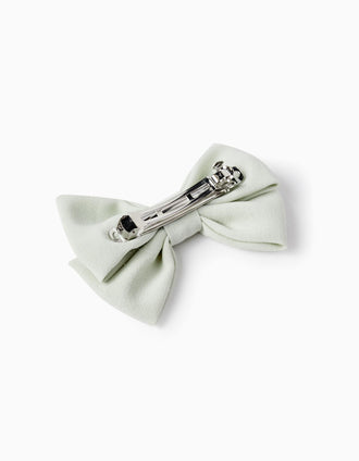 Hair Clip with Bow for Baby and Girl, Light Green