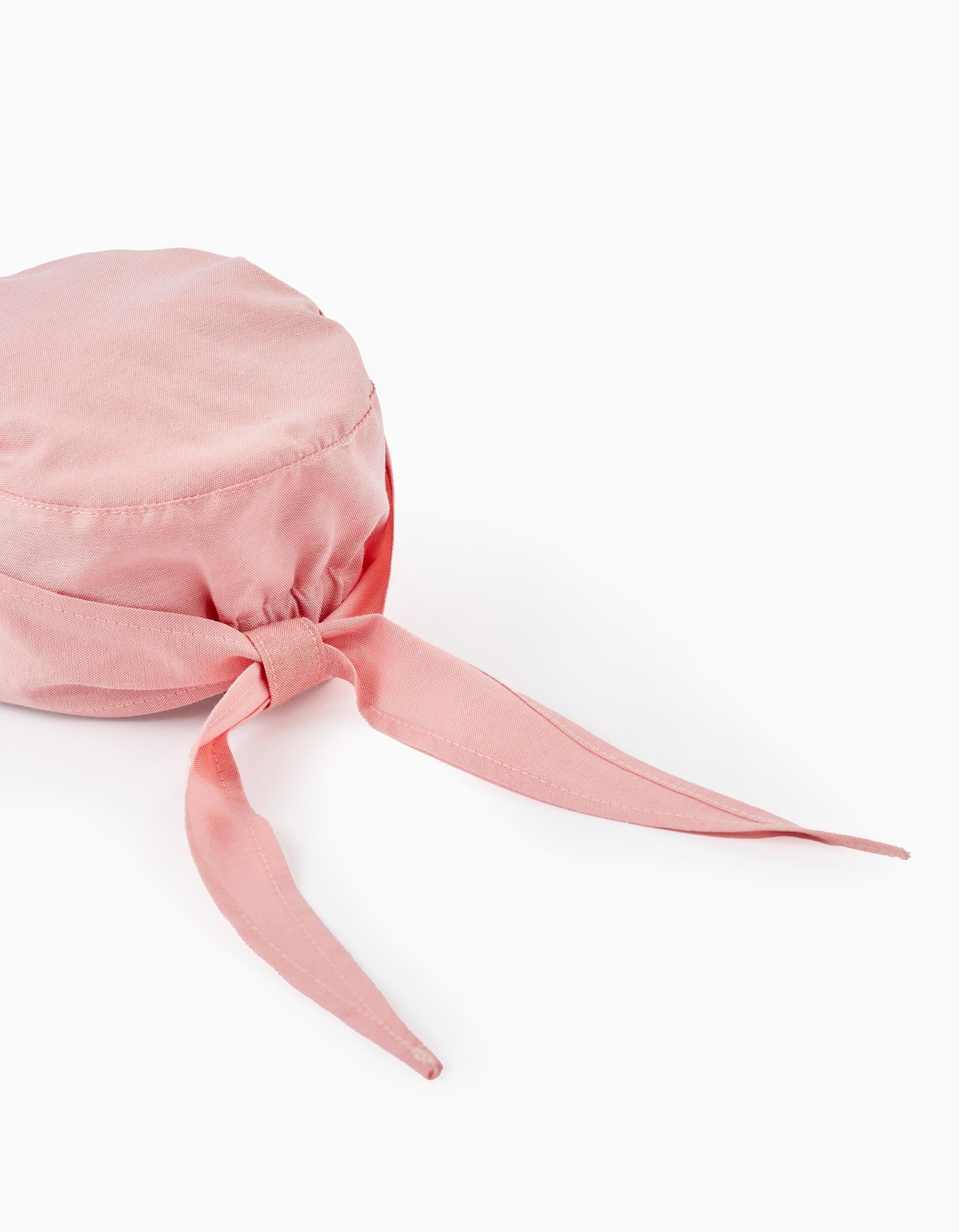 Cotton Cap with Ribbon for Girls, Pink