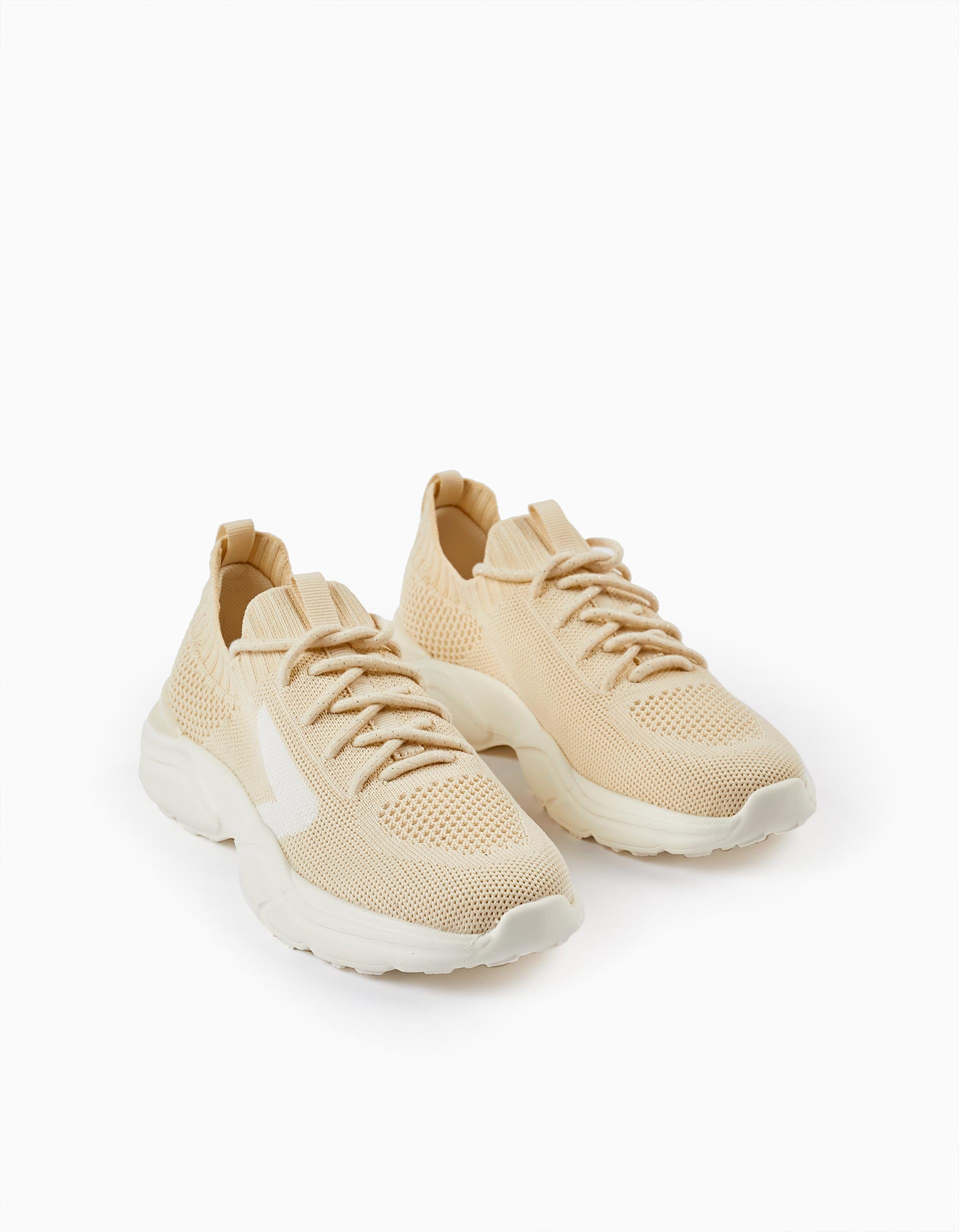 Zapatillas Deportivas de Malla para Niña 'Superlight', Beige/Blanco