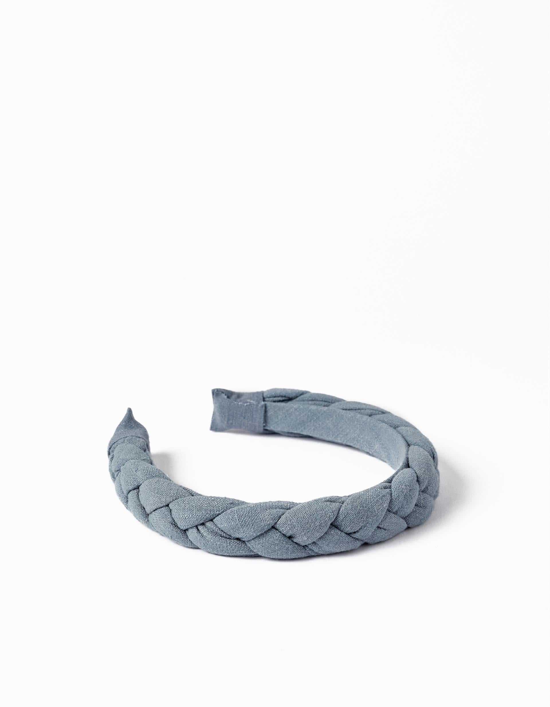 Bandeau en tissu avec détail tressé pour fille, Bleu