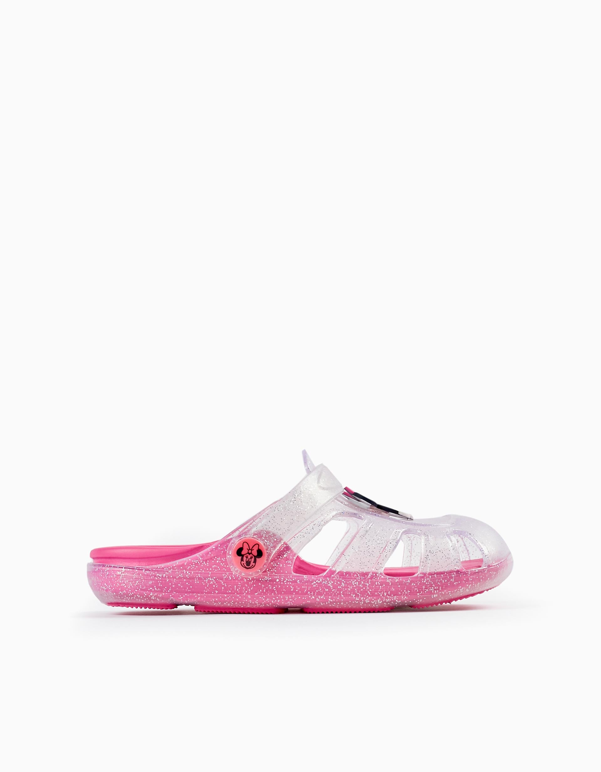 Clogs Sandals for Girls 'Minnie - ZY Delicious', Transparent/Pink