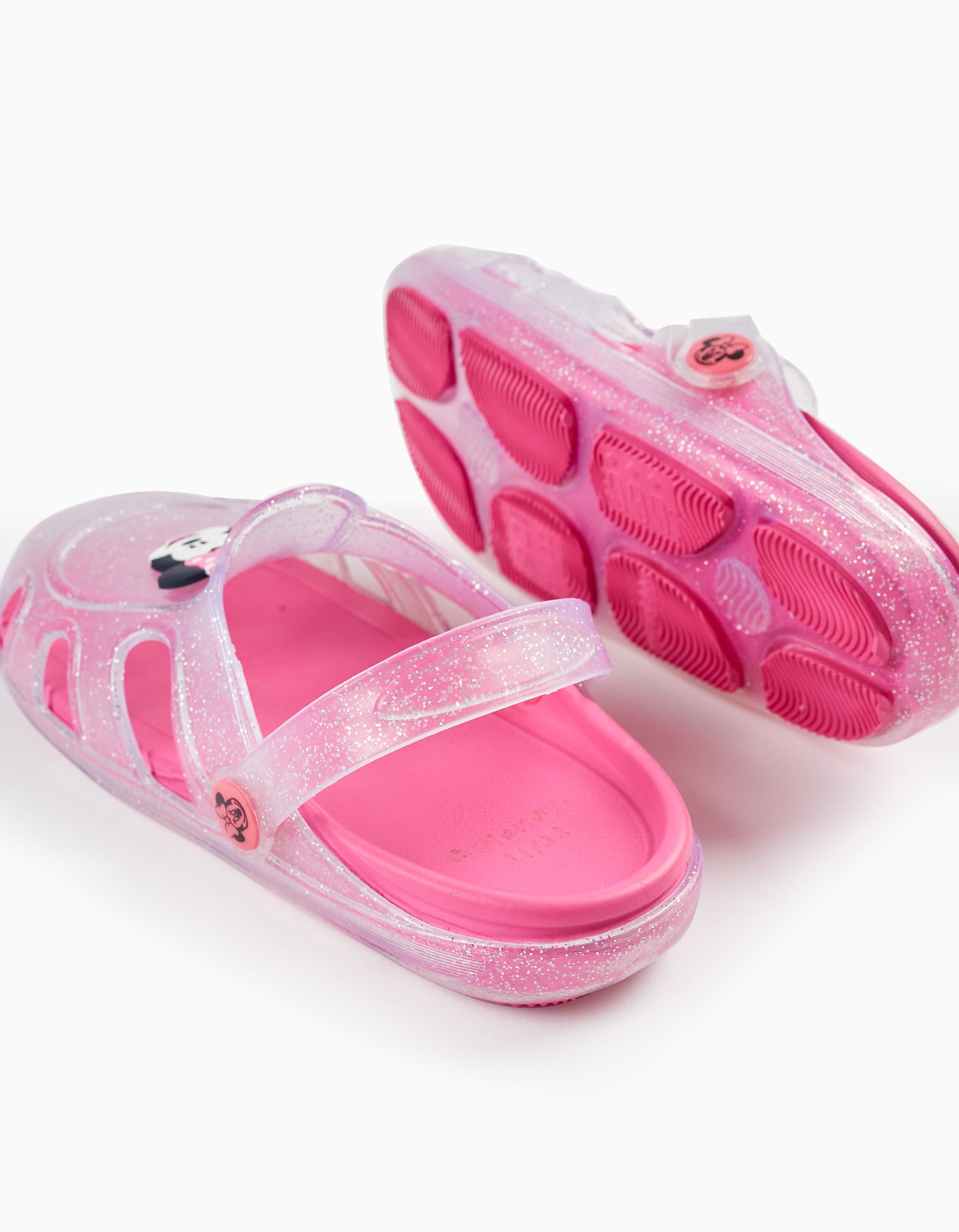 Clogs Sandals for Girls 'Minnie - ZY Delicious', Transparent/Pink