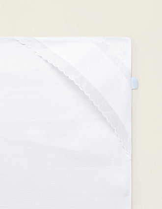 Classic Embroidered White Diaper 70X70Cm