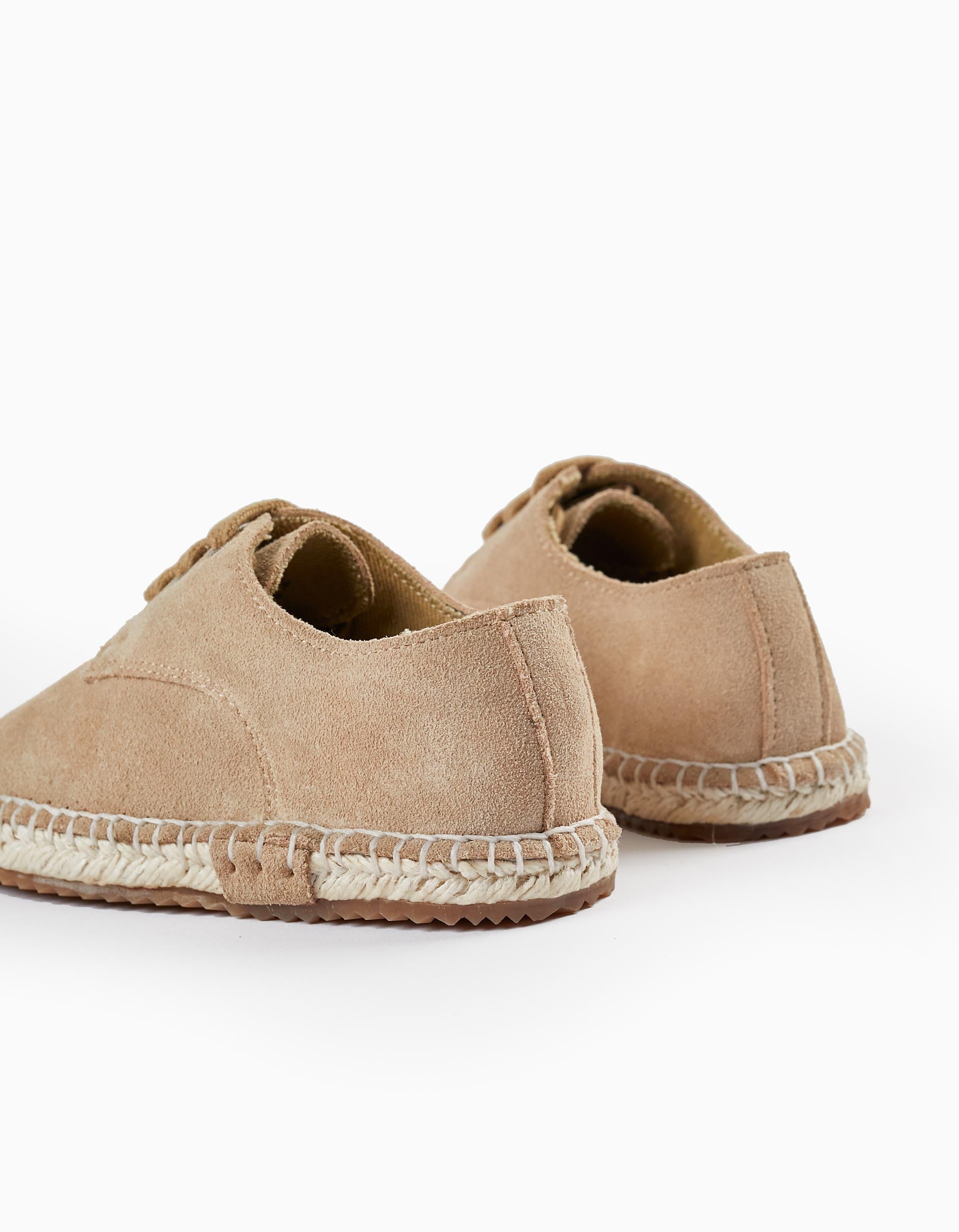 Chaussures en daim en cuir pour bébé garçon, Beige Foncé