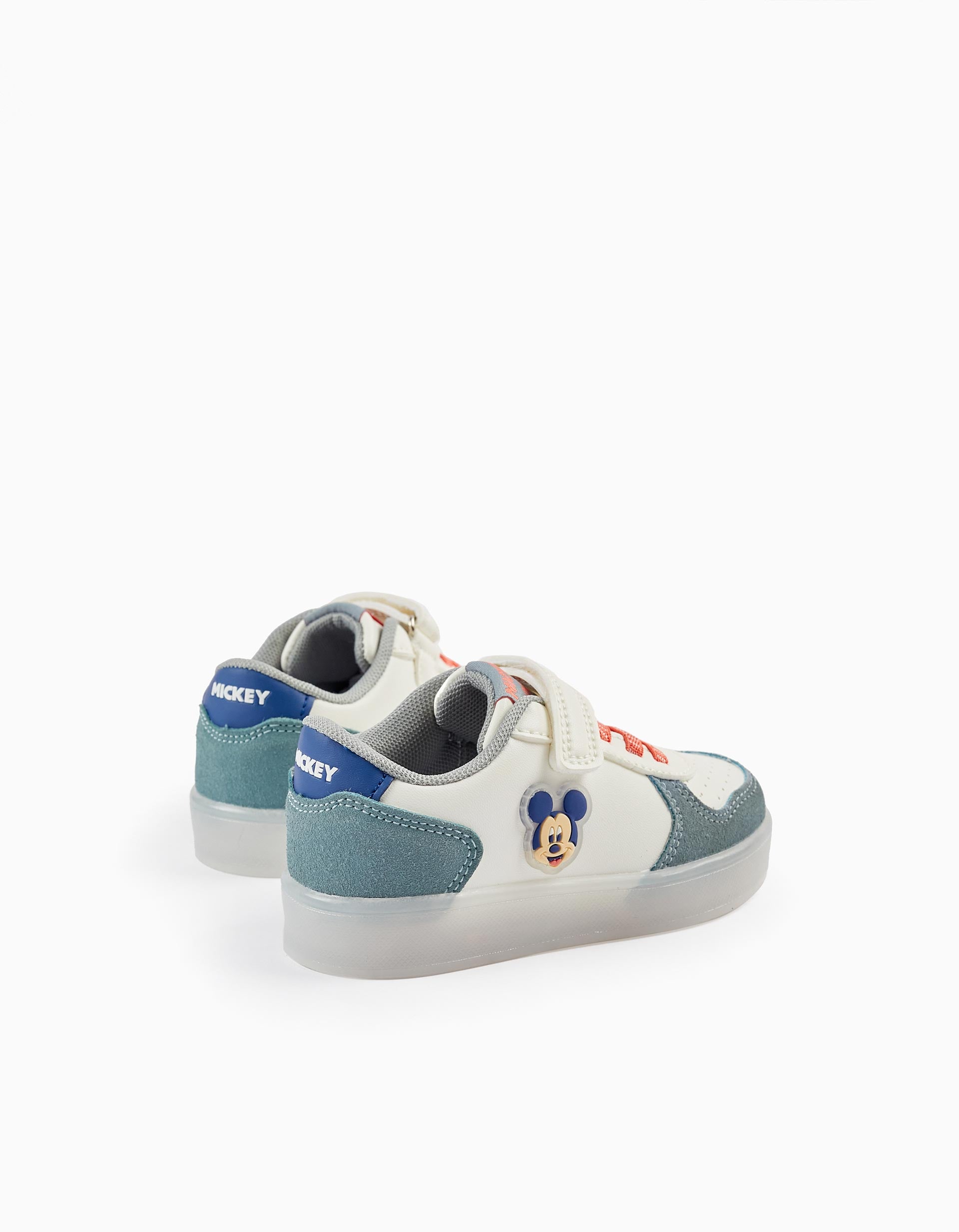 Zapatillas con Luces para Bebé Niño 'Mickey', Azul Claro/Blanco