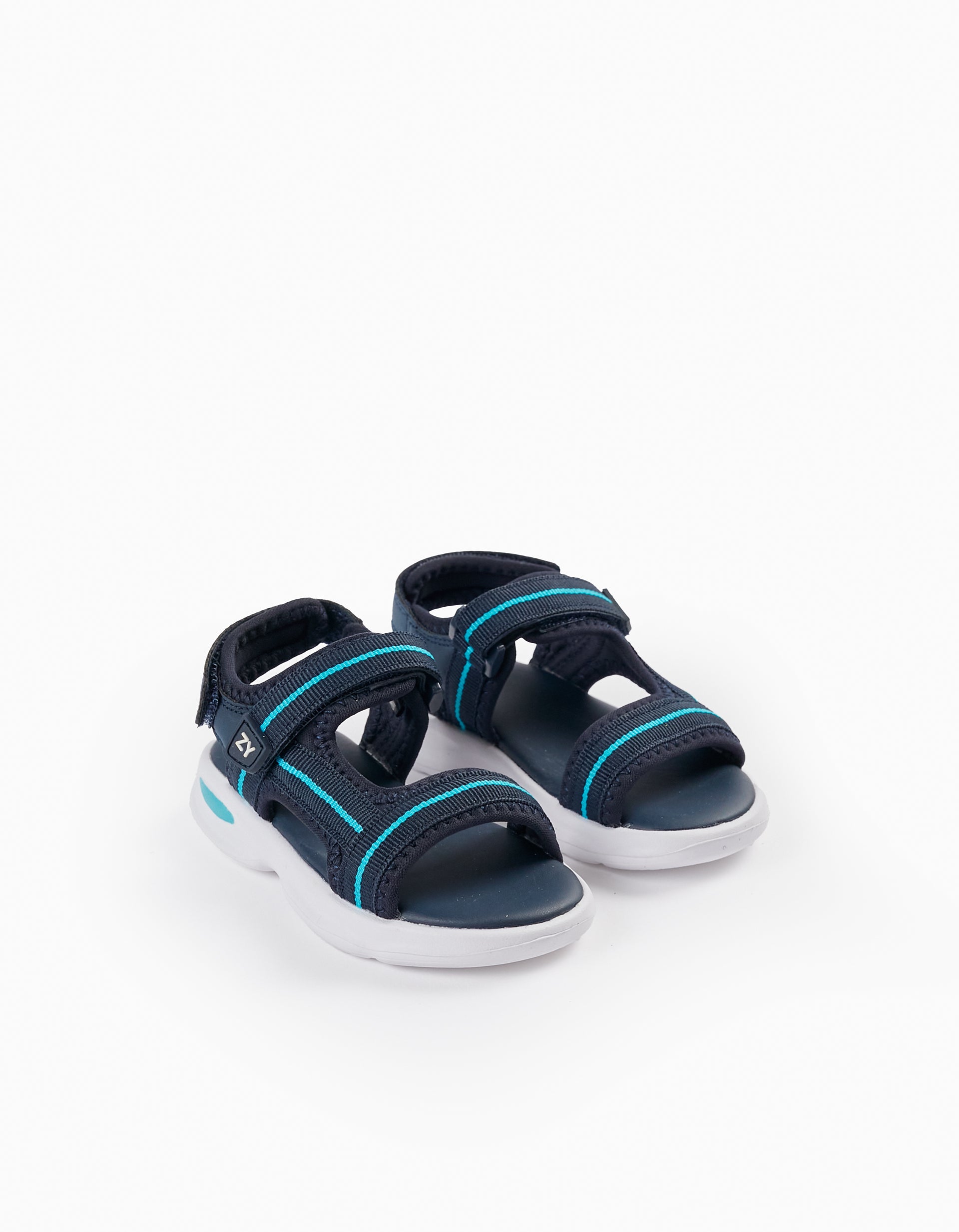 Sandalias Deportivas con Tiras para Bebé Niño, Azul/Azul Oscuro