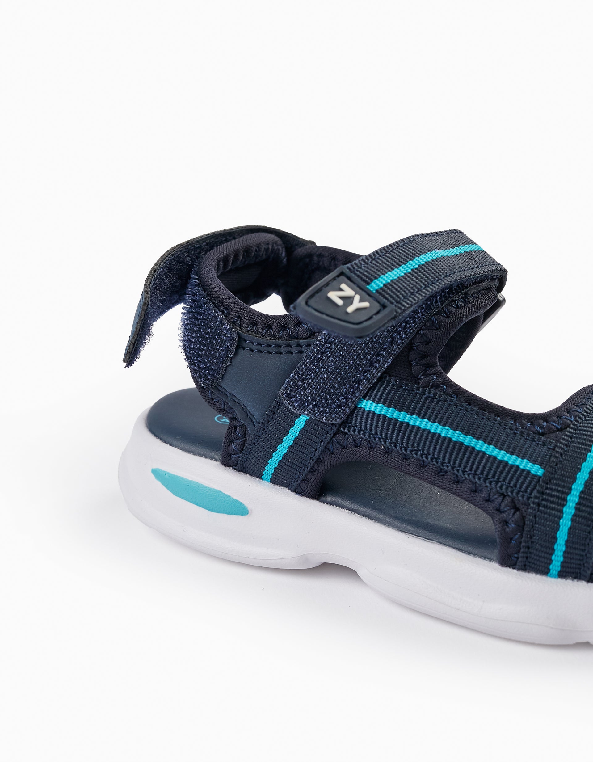 Sandalias Deportivas con Tiras para Bebé Niño, Azul/Azul Oscuro