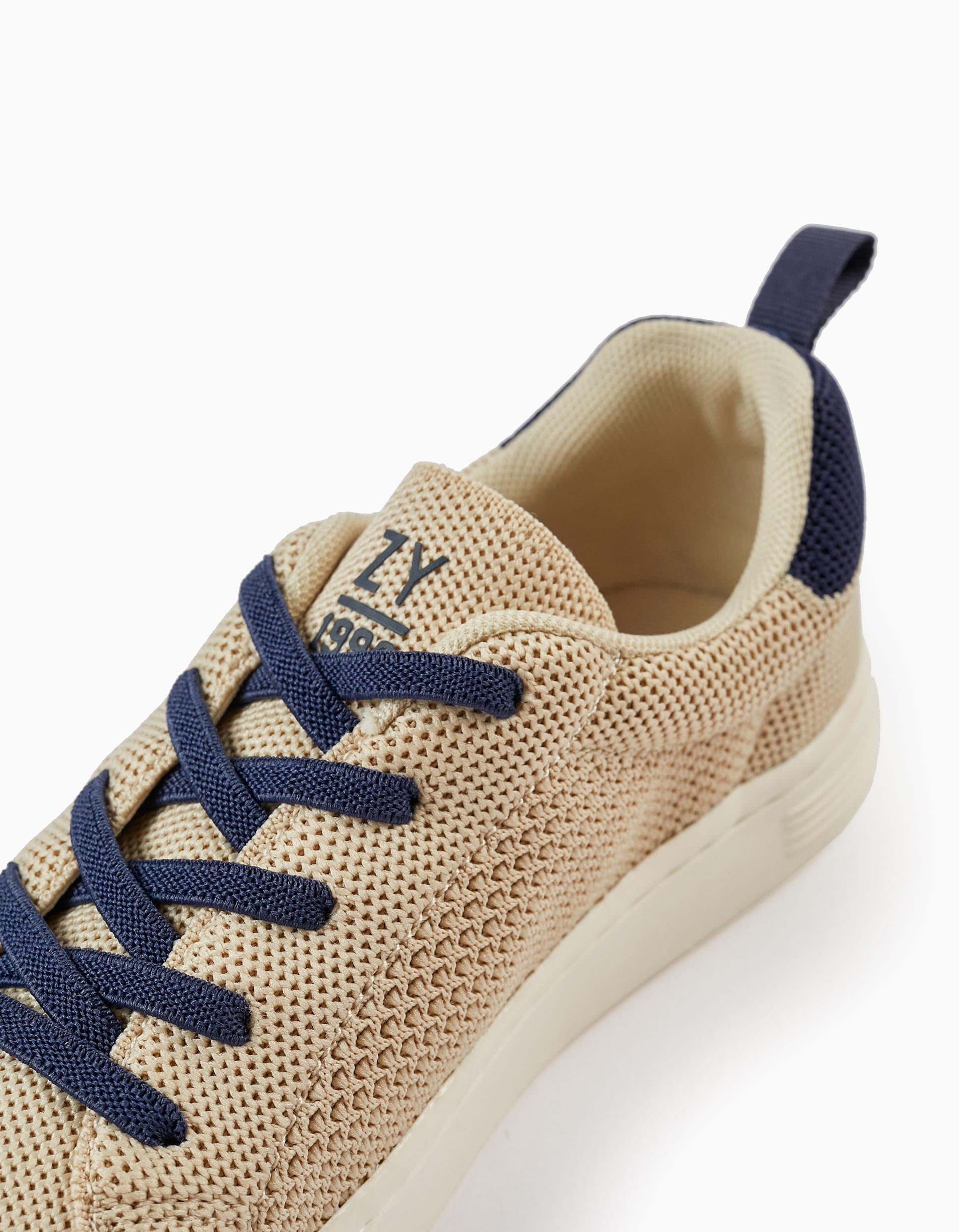 Baskets en Mesh pour Garçon 'ZY 1996', Beige/Bleu Foncé