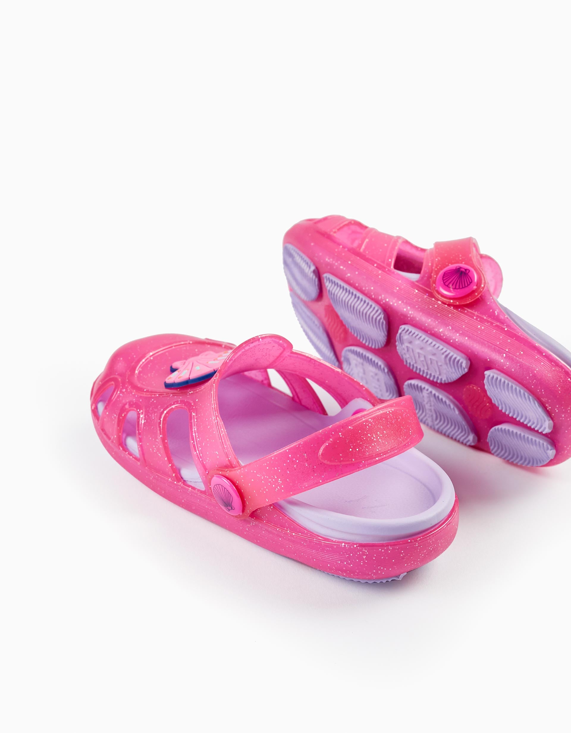 Sandales Clogs pour Bébé Fille 'Shell- Delicious', Rose/Lilas