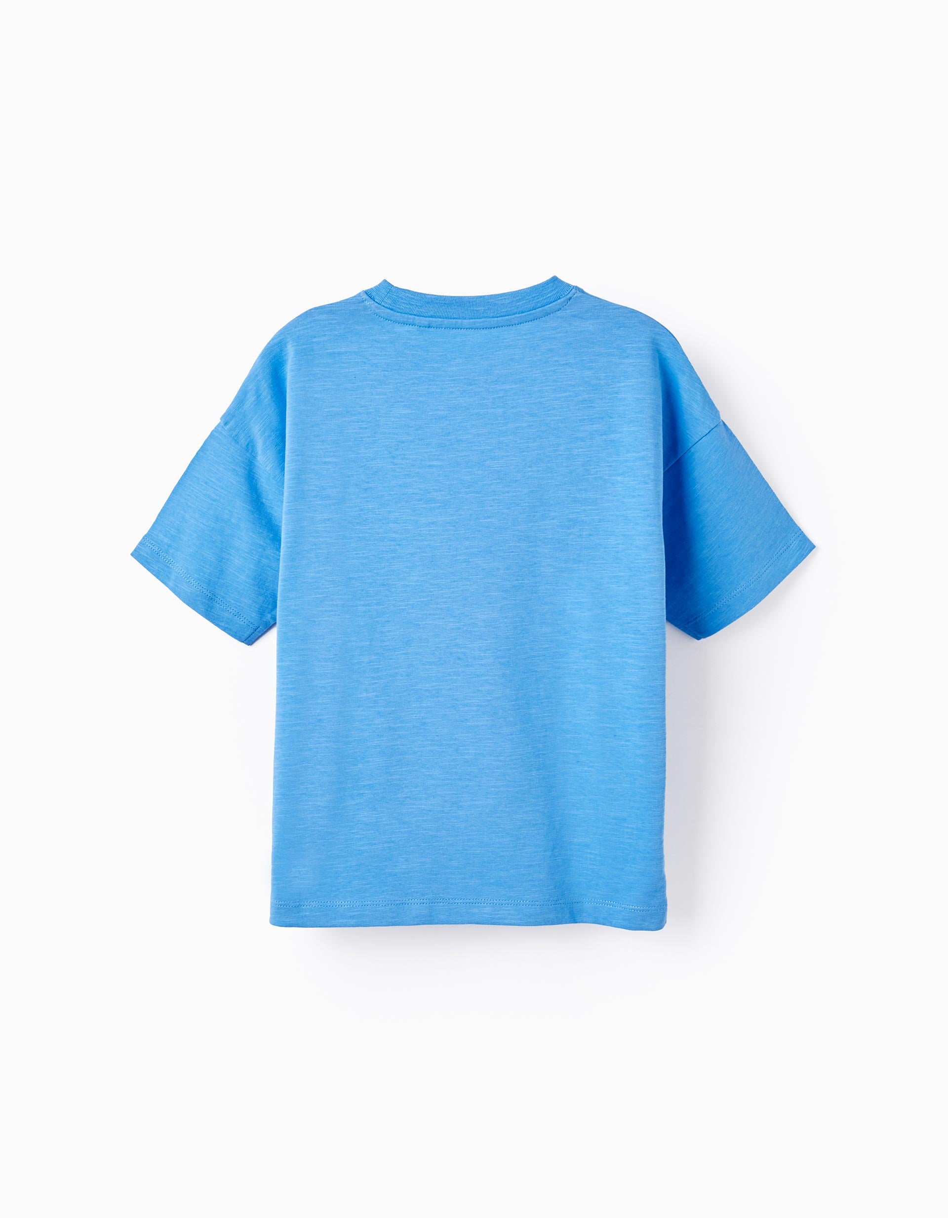 T-shirt en Jersey de Coton pour Garçon, Bleu