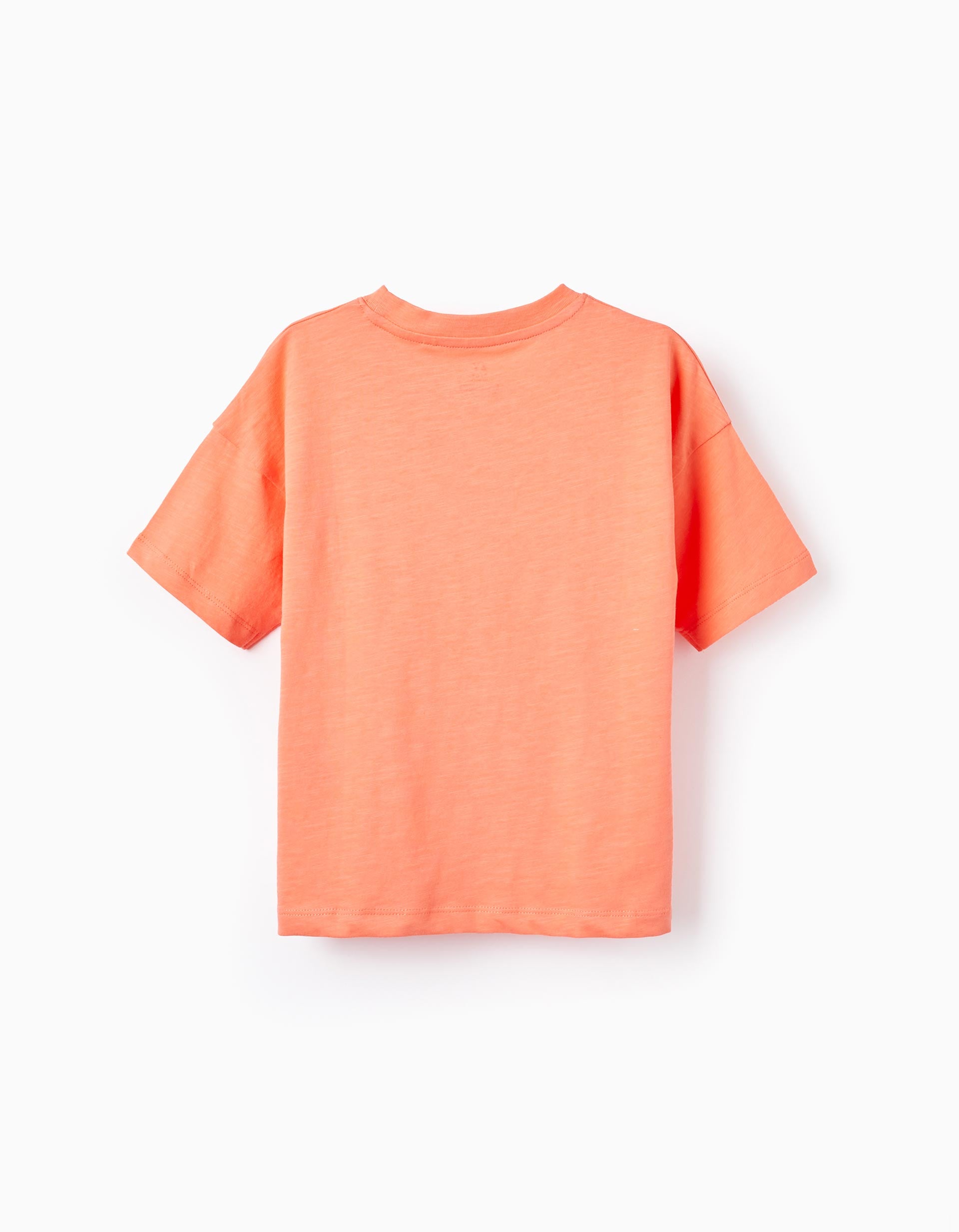 T-shirt en Coton pour Garçon, Corail