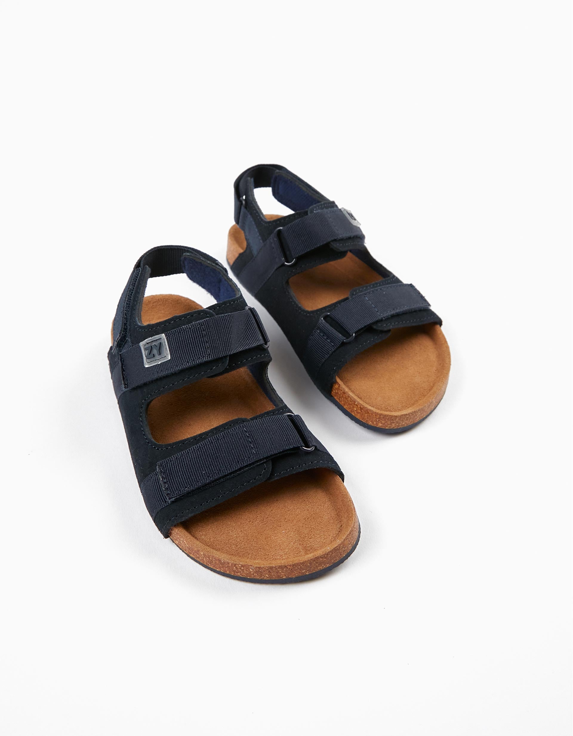 Sandales en cuir pour garçon, Bleu Foncé