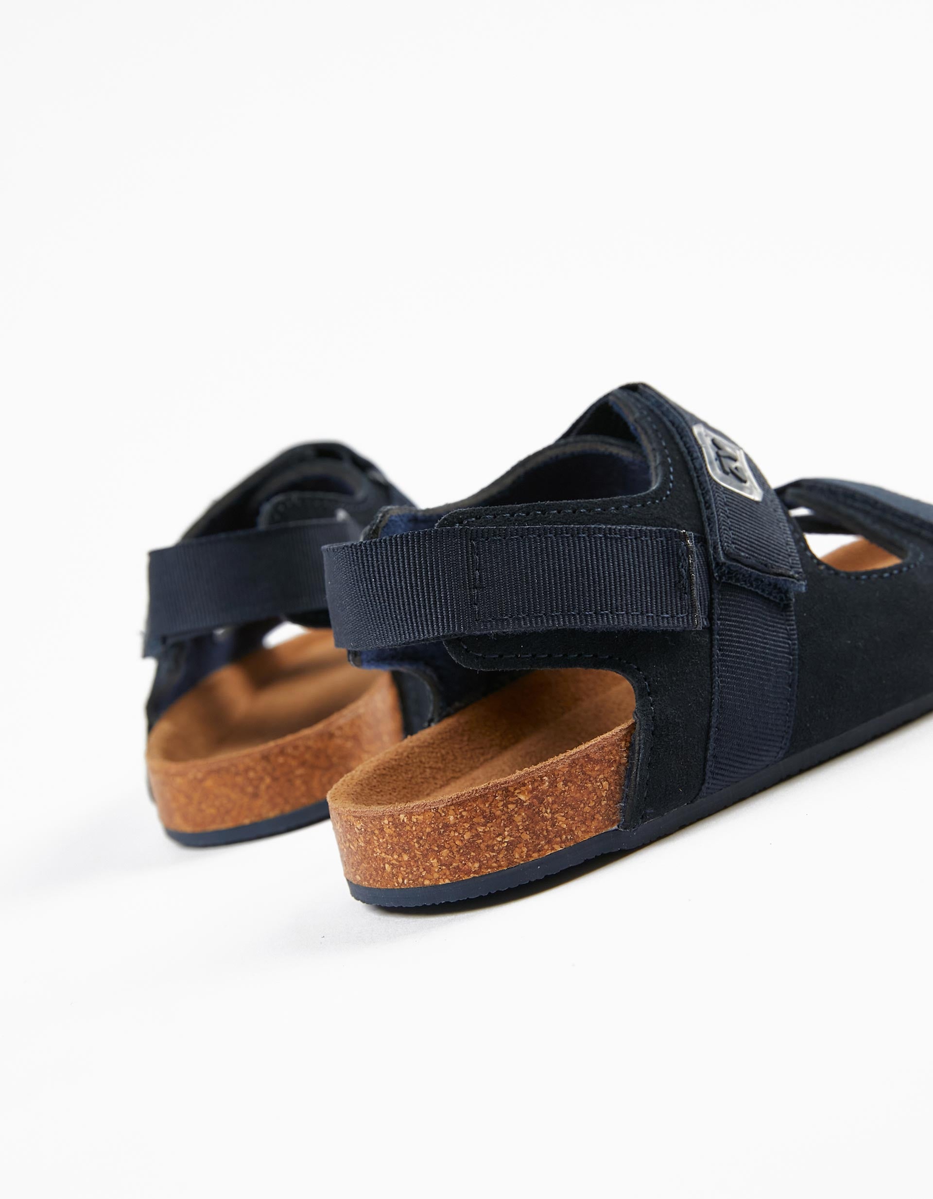 Sandalias de Piel para Niño, Azul Oscuro