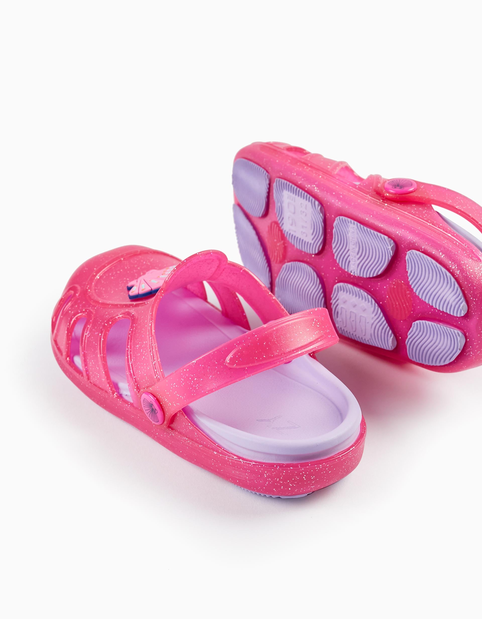 Clogs Sandals for Girls 'Shell- Delicious', Pink/Purple