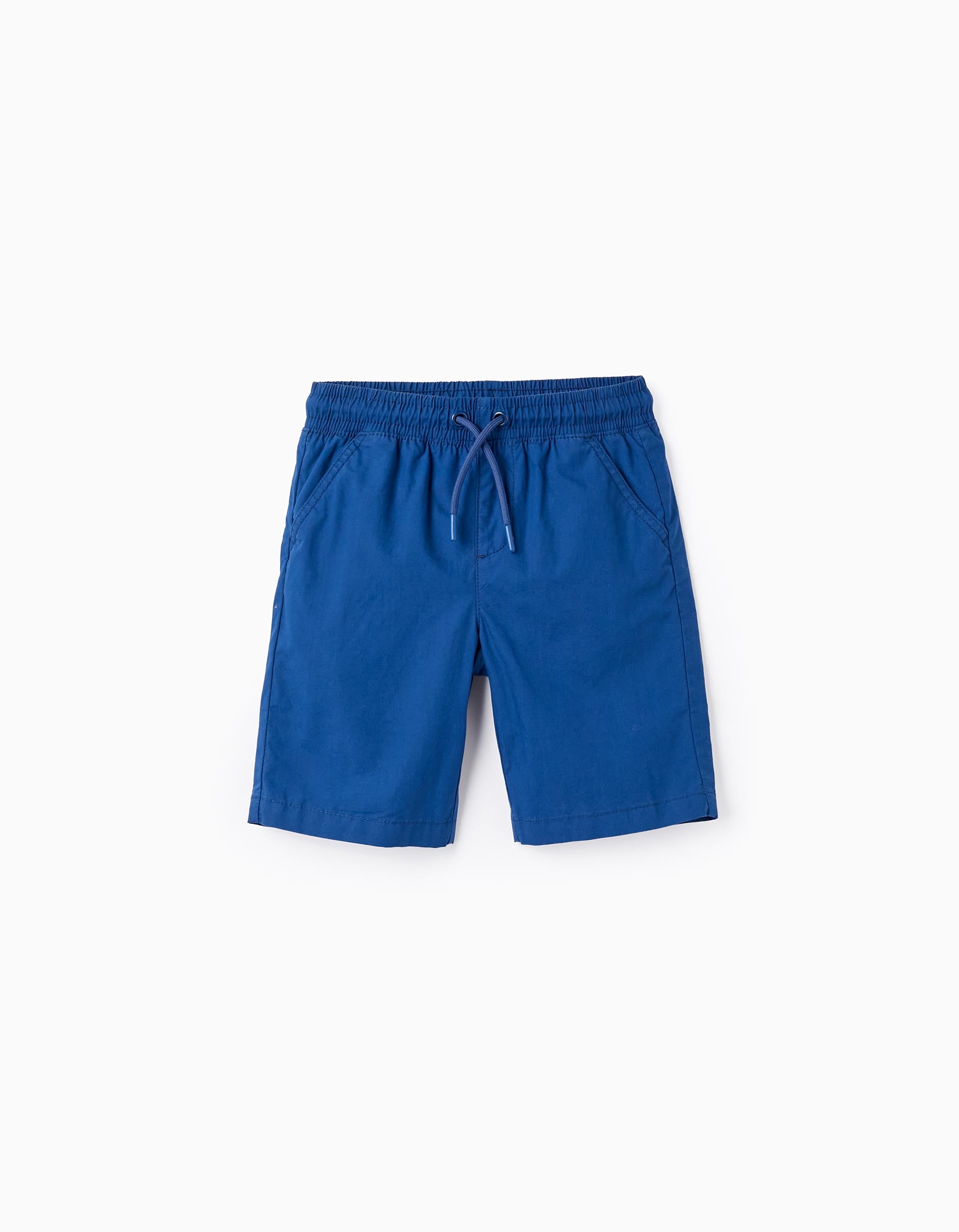 Shorts en Popeline pour Garçon, Bleu Foncé