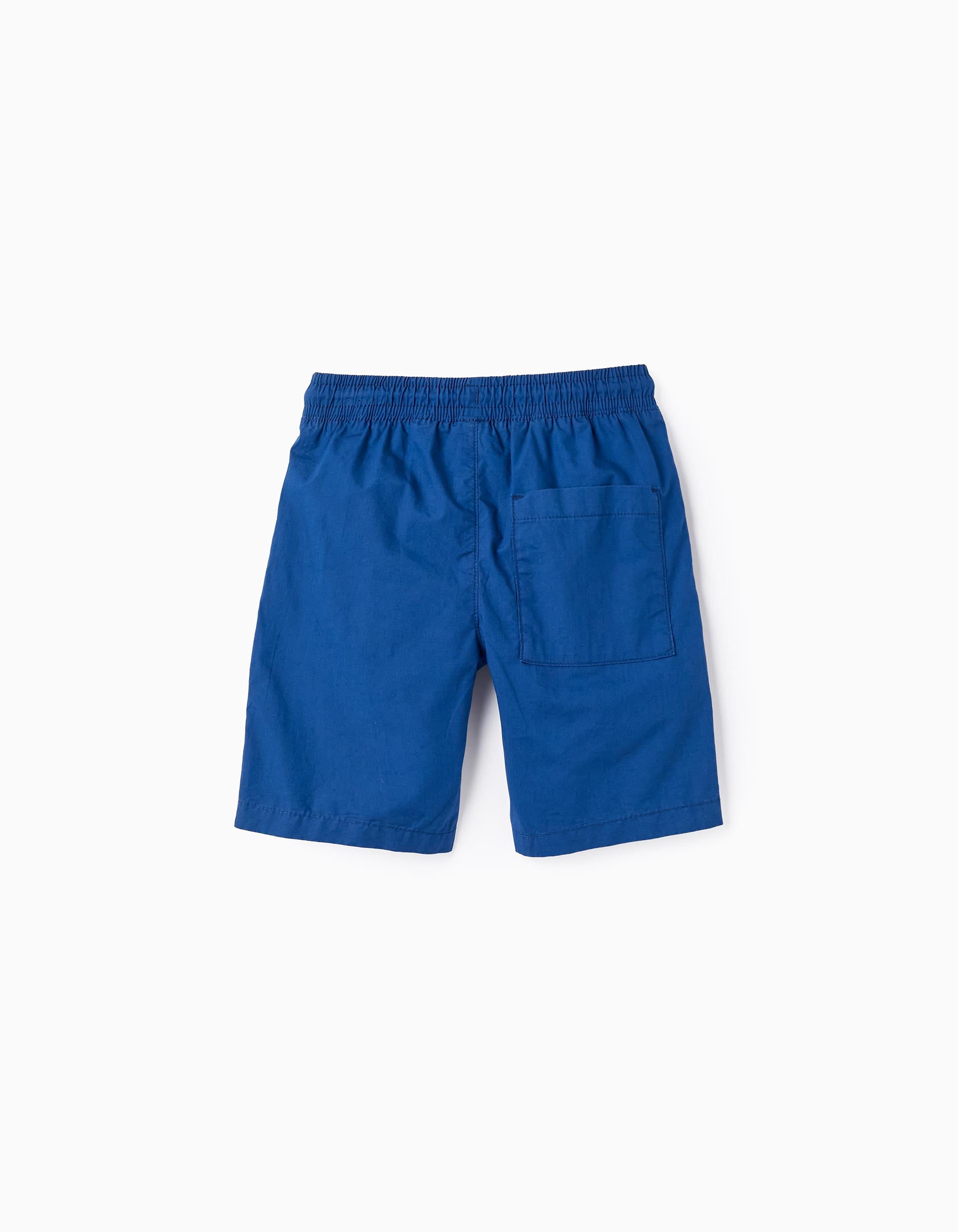 Shorts en Popeline pour Garçon, Bleu Foncé