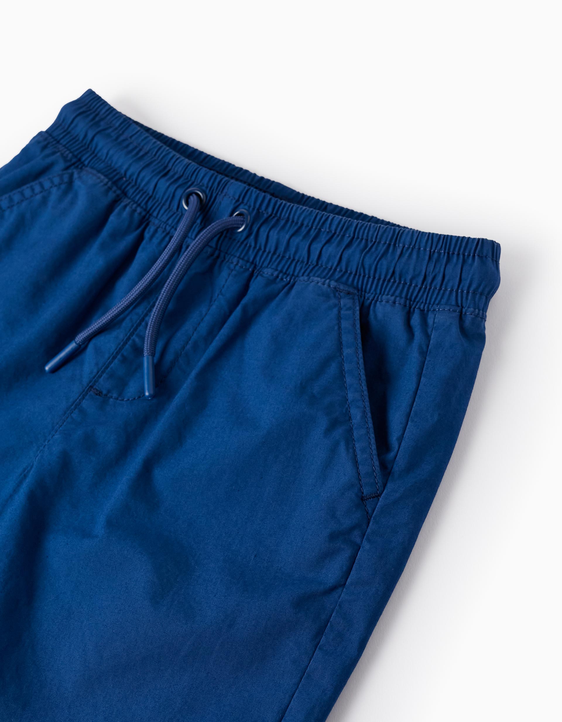 Shorts en Popeline pour Garçon, Bleu Foncé