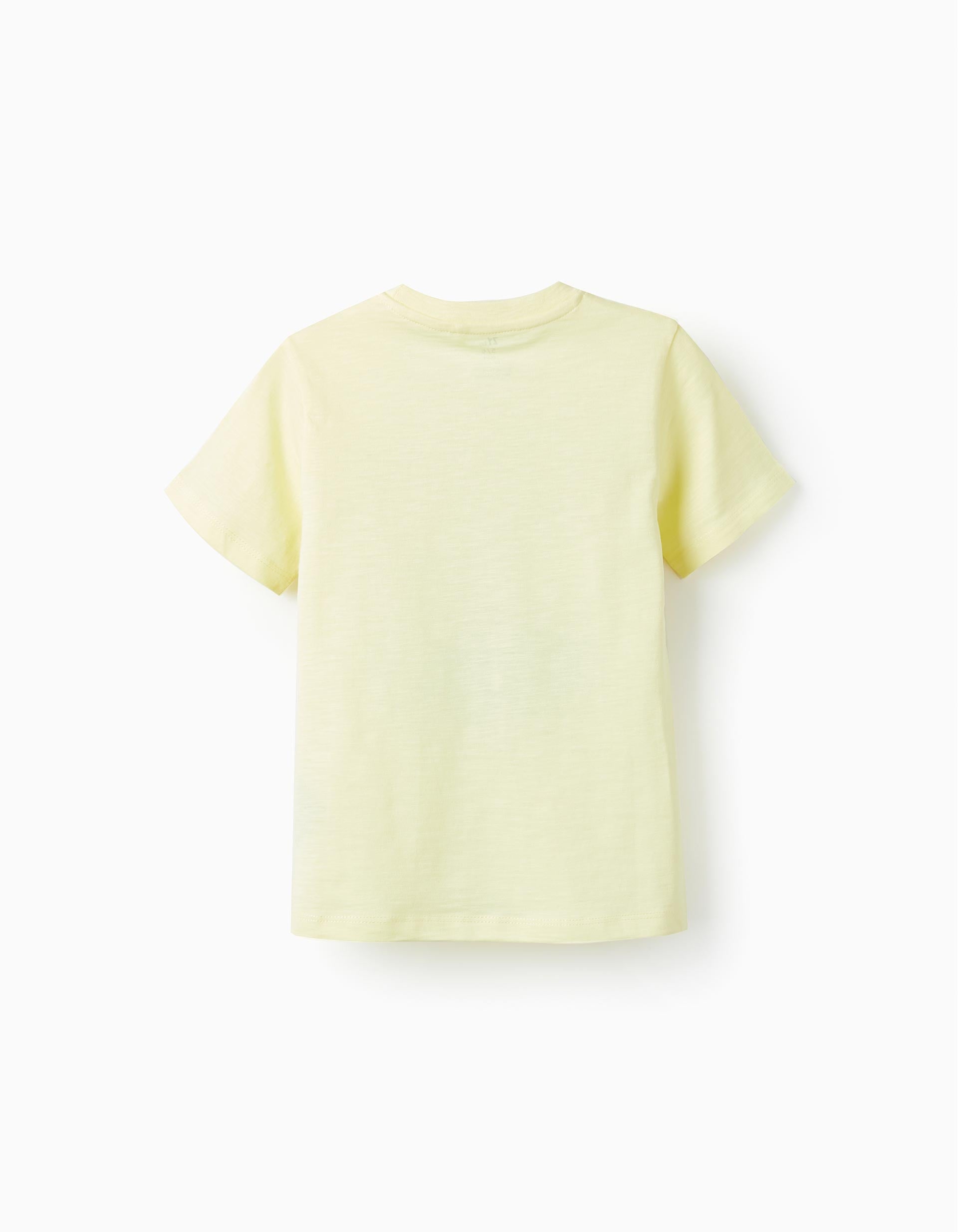 Cotton T-Shirt for Boys 'Palermo, Sicily', Yellow