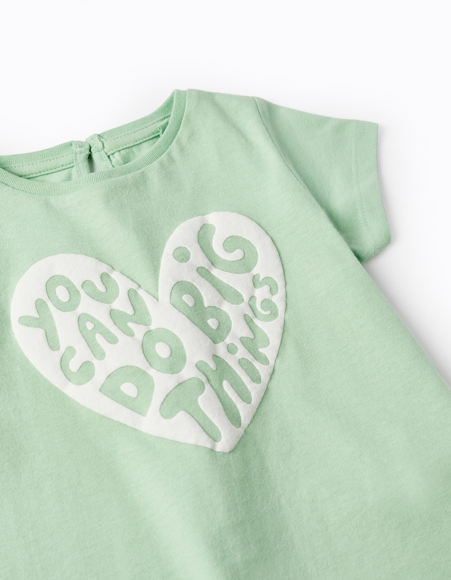 T-shirt à manches courtes pour bébé fille 'You Can Do Big Things', Vert