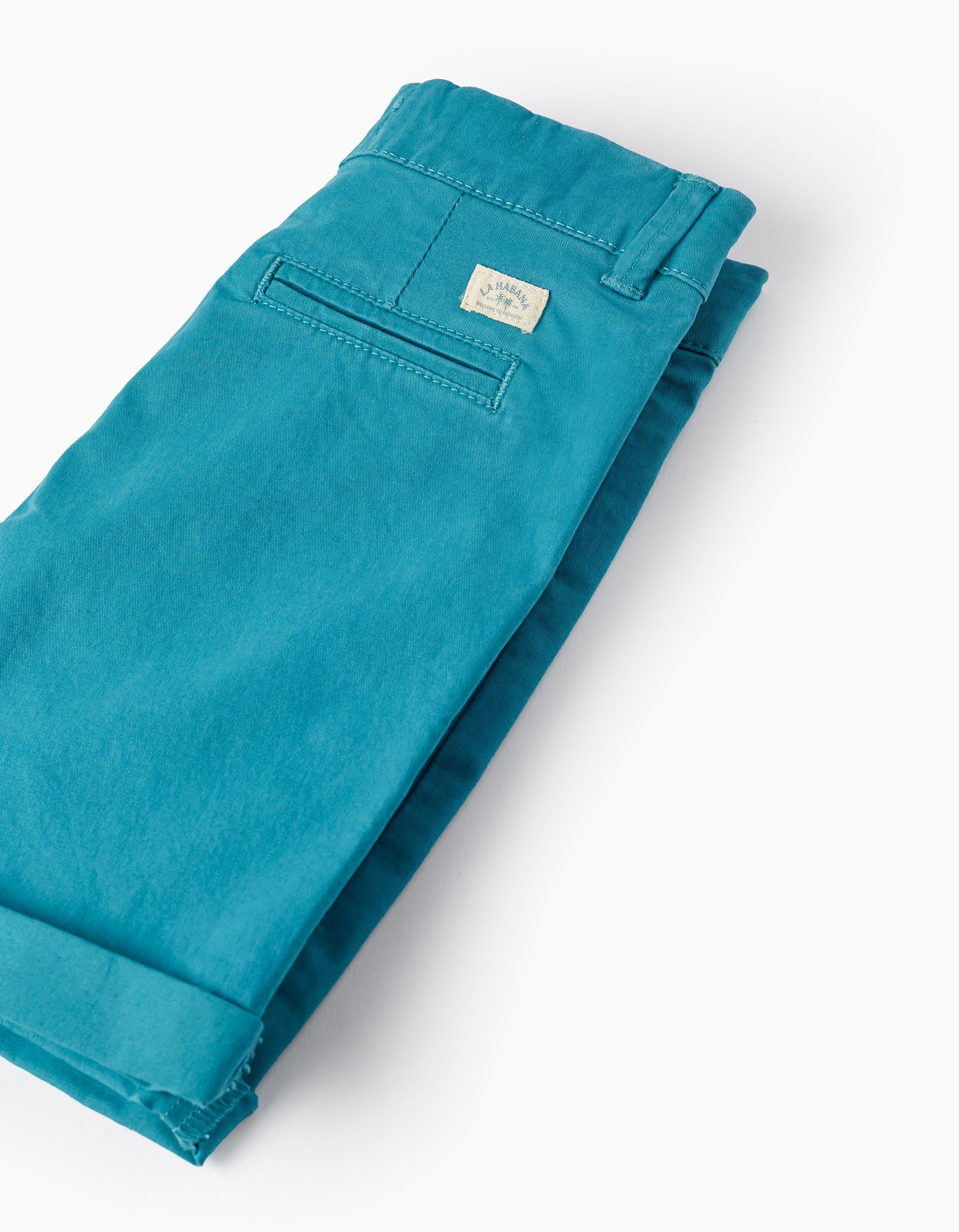 Short Chino en Coton pour Bébé Garçon, Turquoise