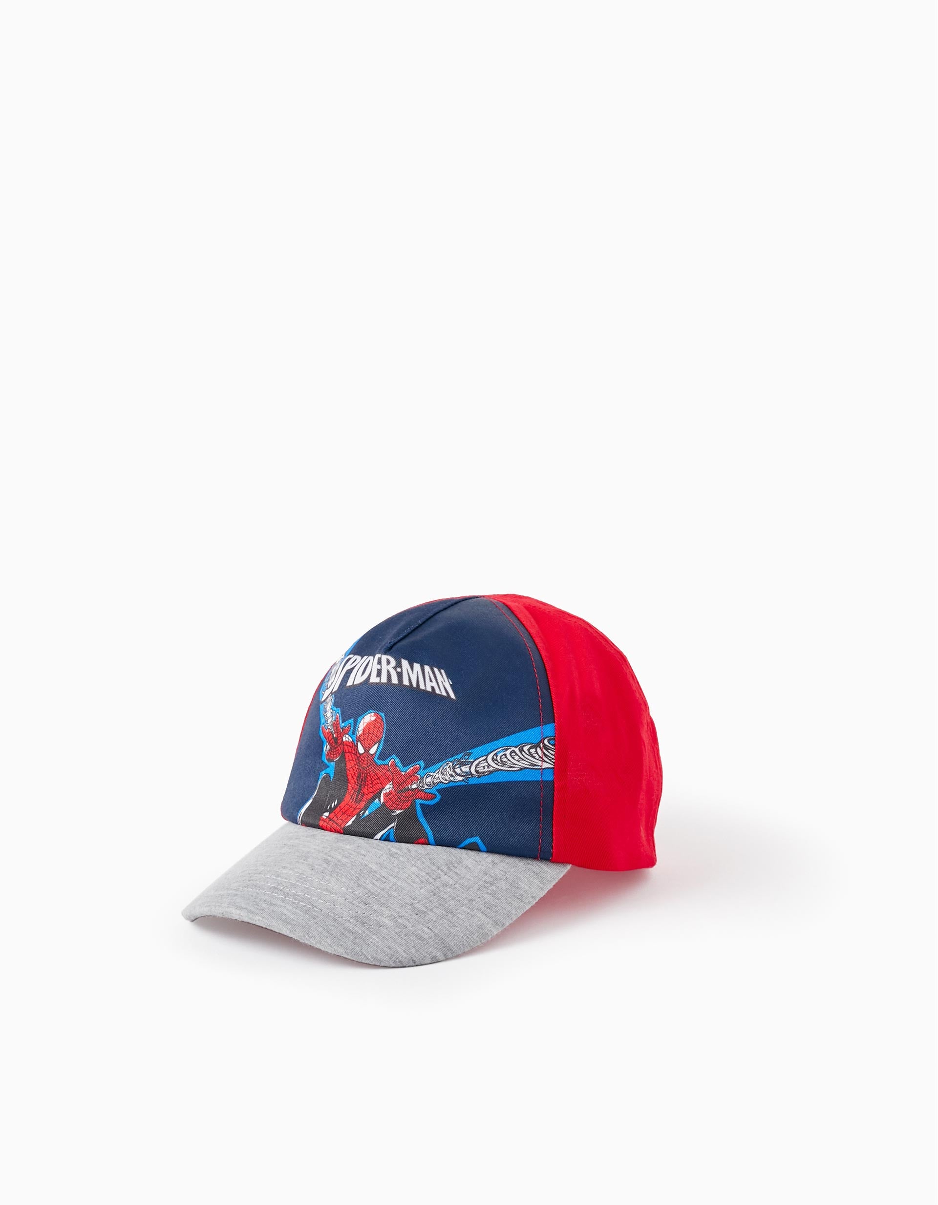 Gorra de Algodón para Niño 'Spider-Man', Rojo/Gris