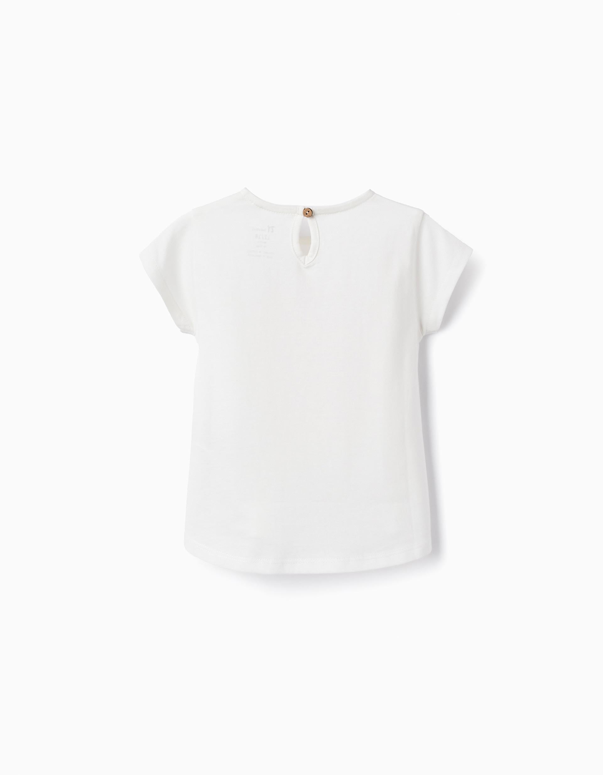 T-Shirt De Coton Pour Bébé Fille 'Cuba', Blanc