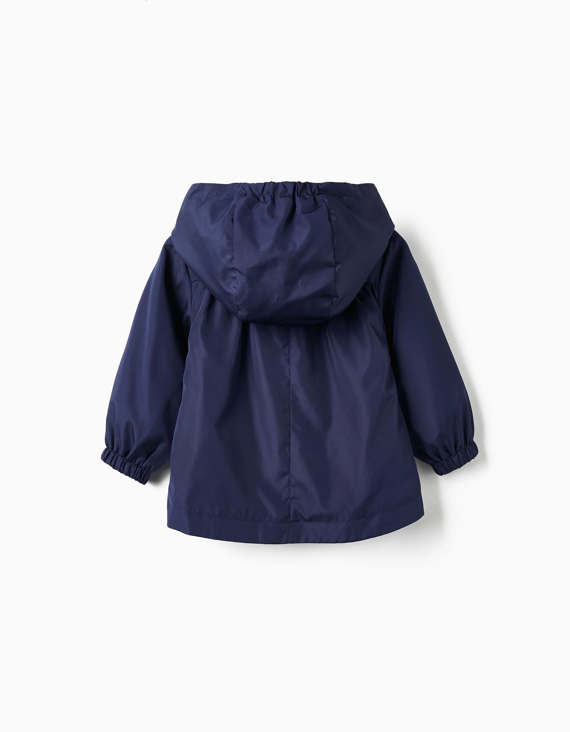 Parka com Capuz para Bebé Menina, Azul Escuro