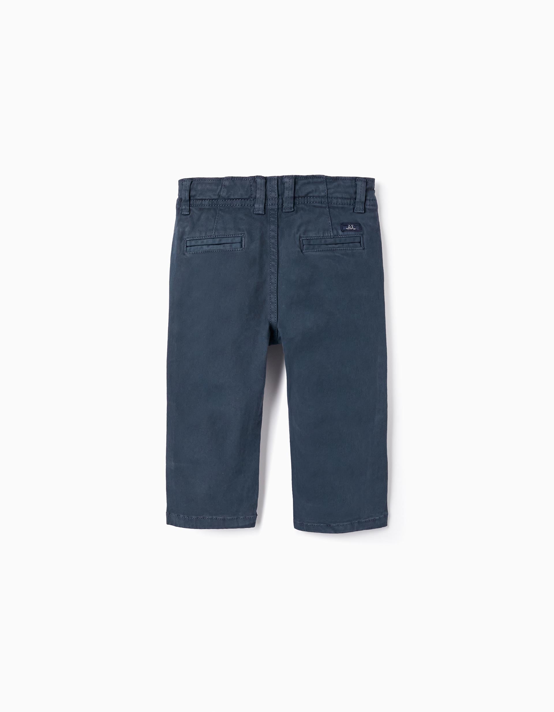 Pantalones Chino de Algodón para Bebé Niño, Azul Oscuro