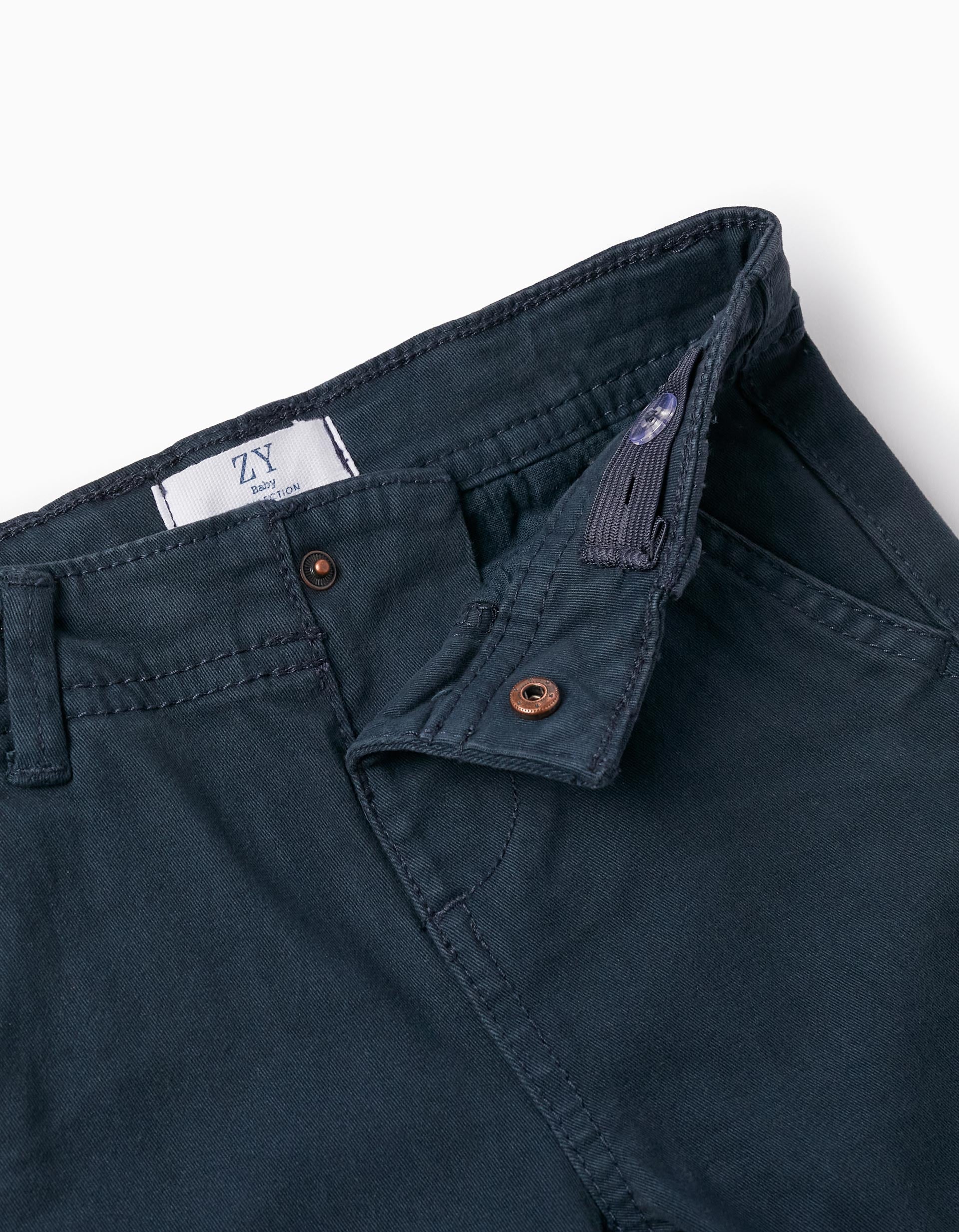 Pantalones Chino de Algodón para Bebé Niño, Azul Oscuro