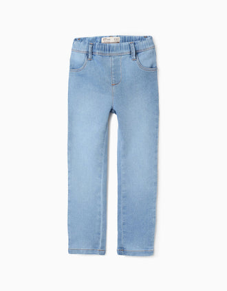 Jeggings de Ganga para Menina, Azul Claro