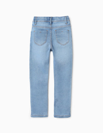 Jeggings de Ganga para Menina, Azul Claro