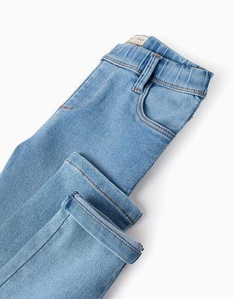 Jeggings de Ganga para Menina, Azul Claro