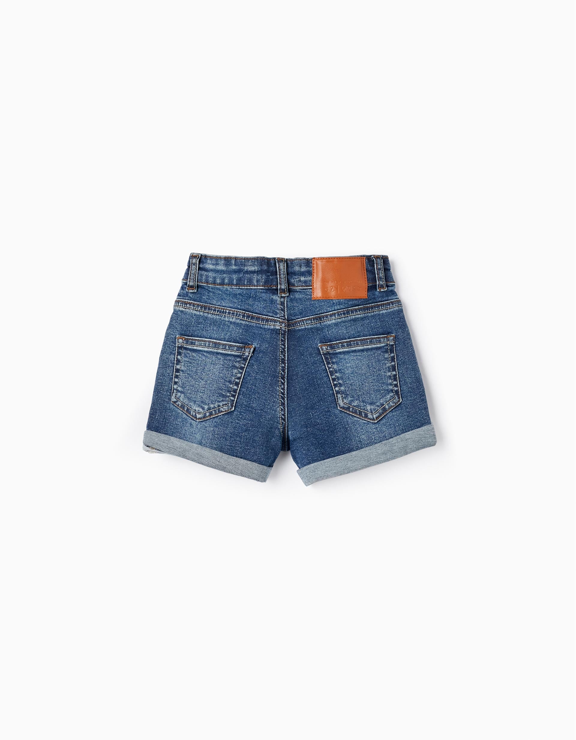 Denim Shorts in Cotton for Girls, Blue