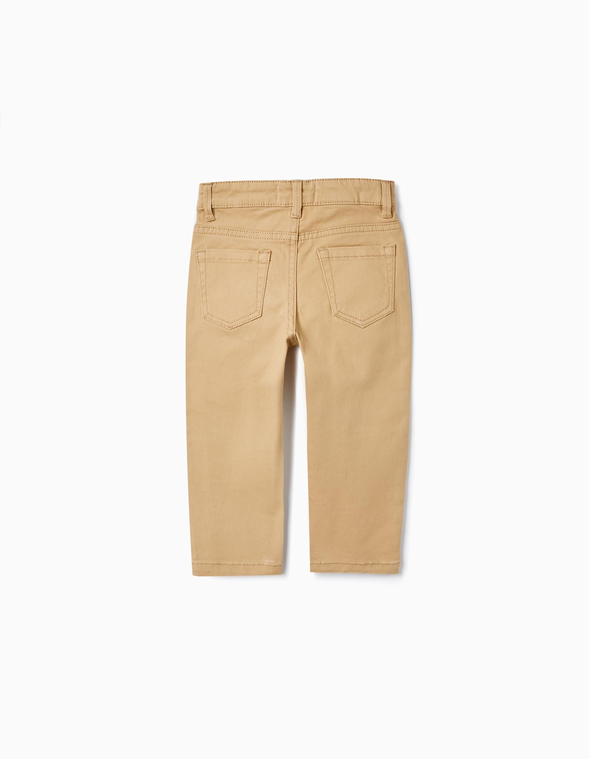 Pantalon En Sergé De Coton Pour Bébé Garçon, Beige