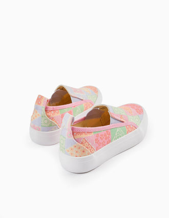 Canvas Shoes for Girls 'Slip-On - Floral', Multicolour
