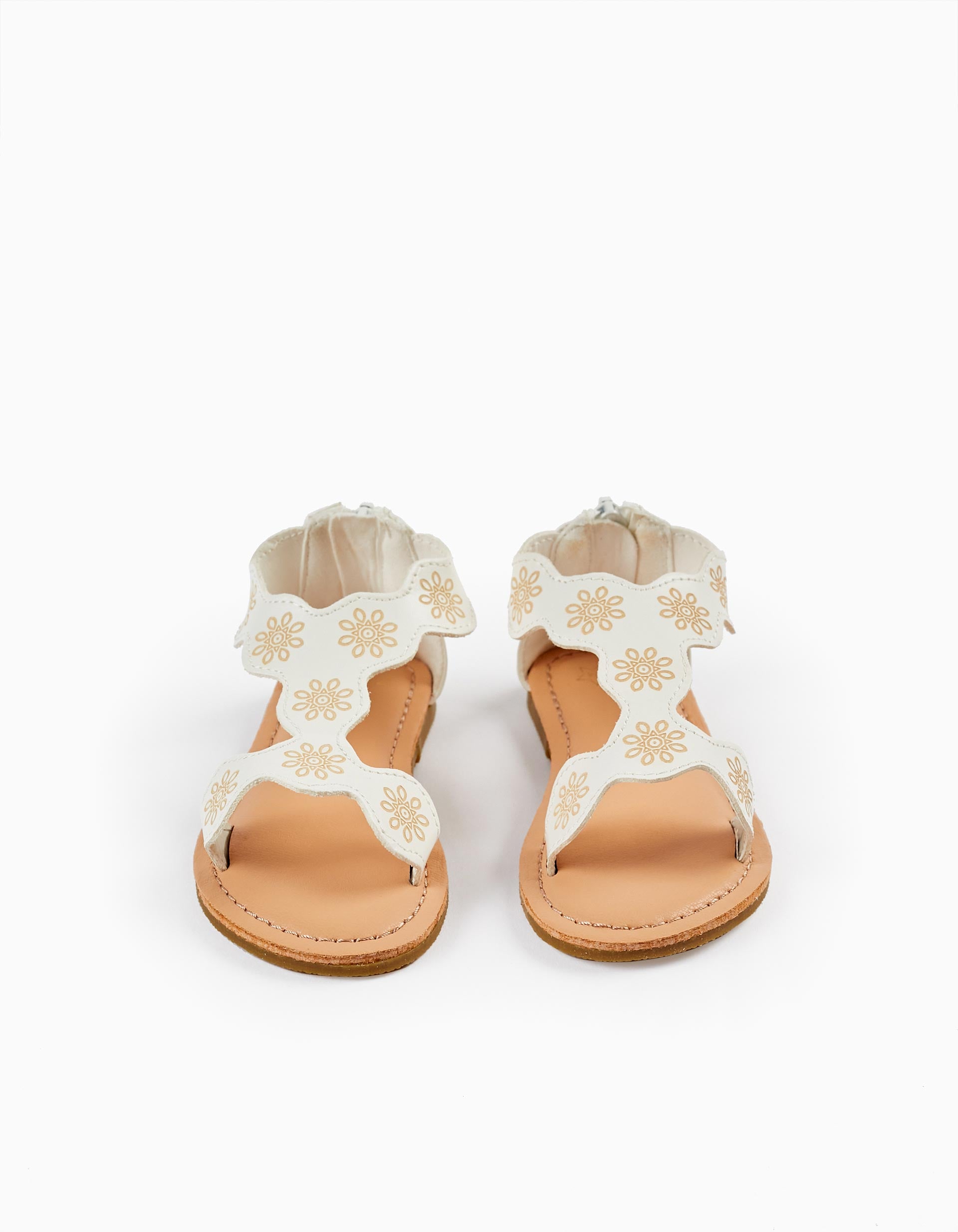 Sandale à motif floral pour bébé fille, Blanc