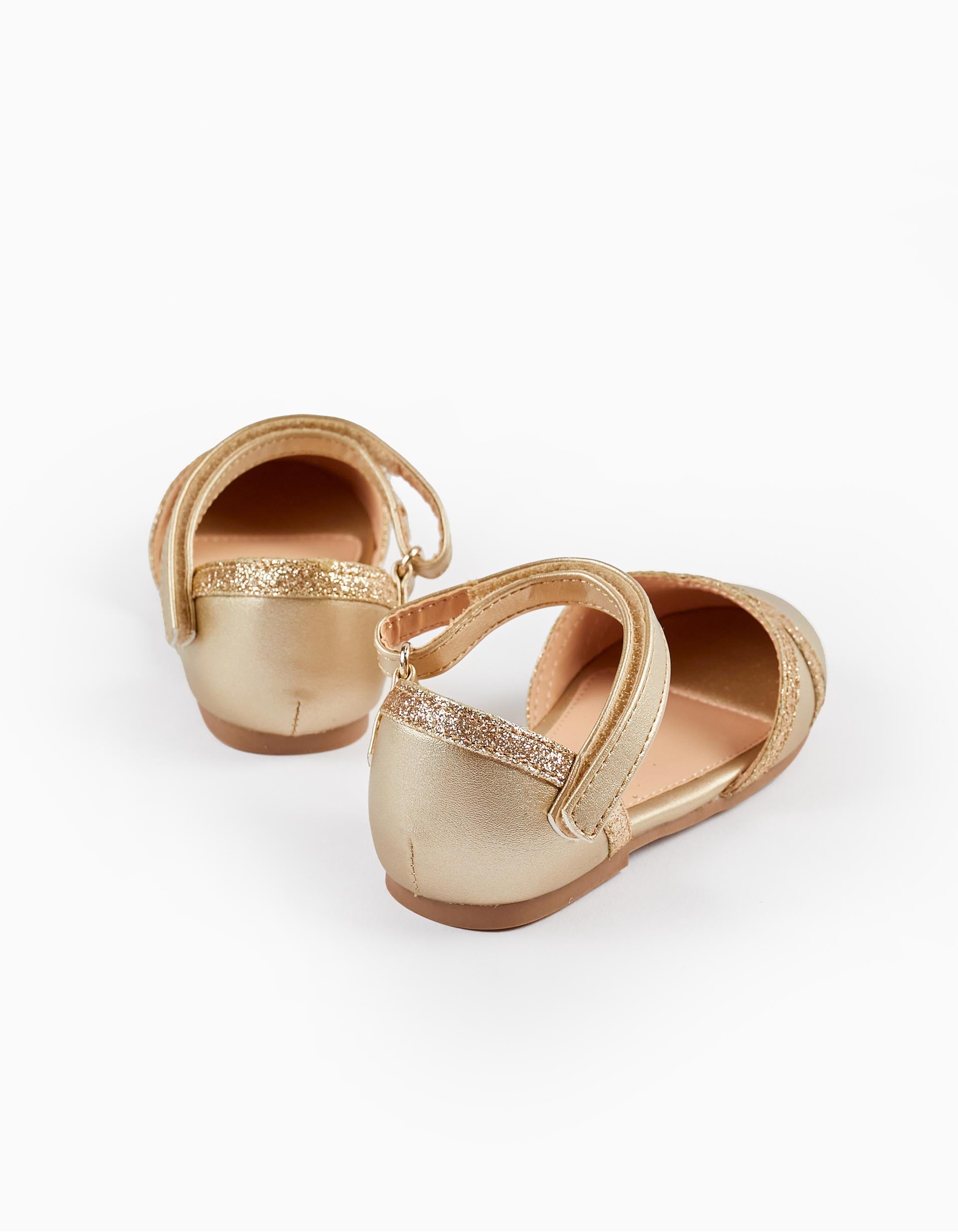 Ballerina Shoes with Glitter for Baby Girls, Gold