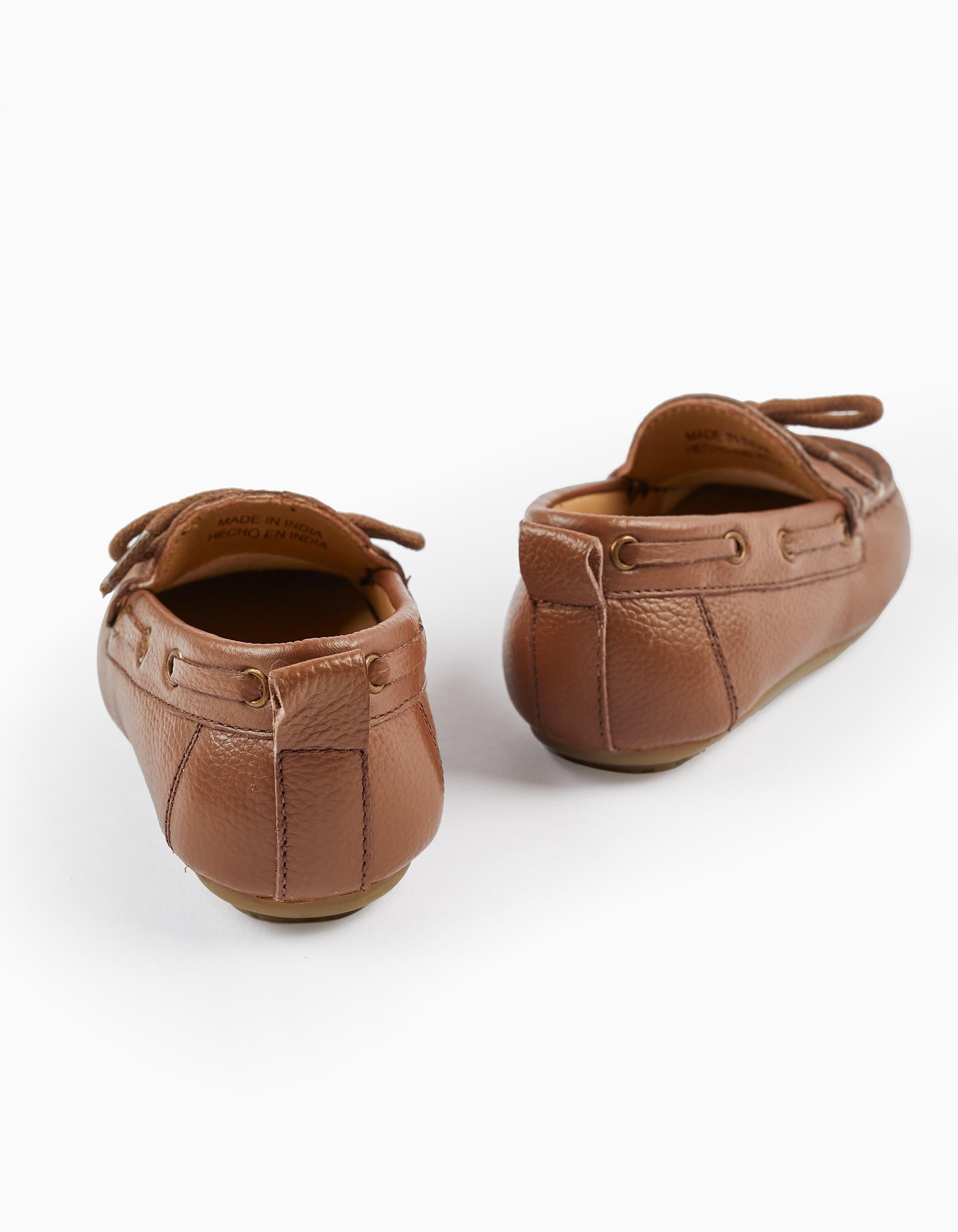 Chaussures Mocassins en Cuir avec Lacets pour Bébé Garçon, Marron