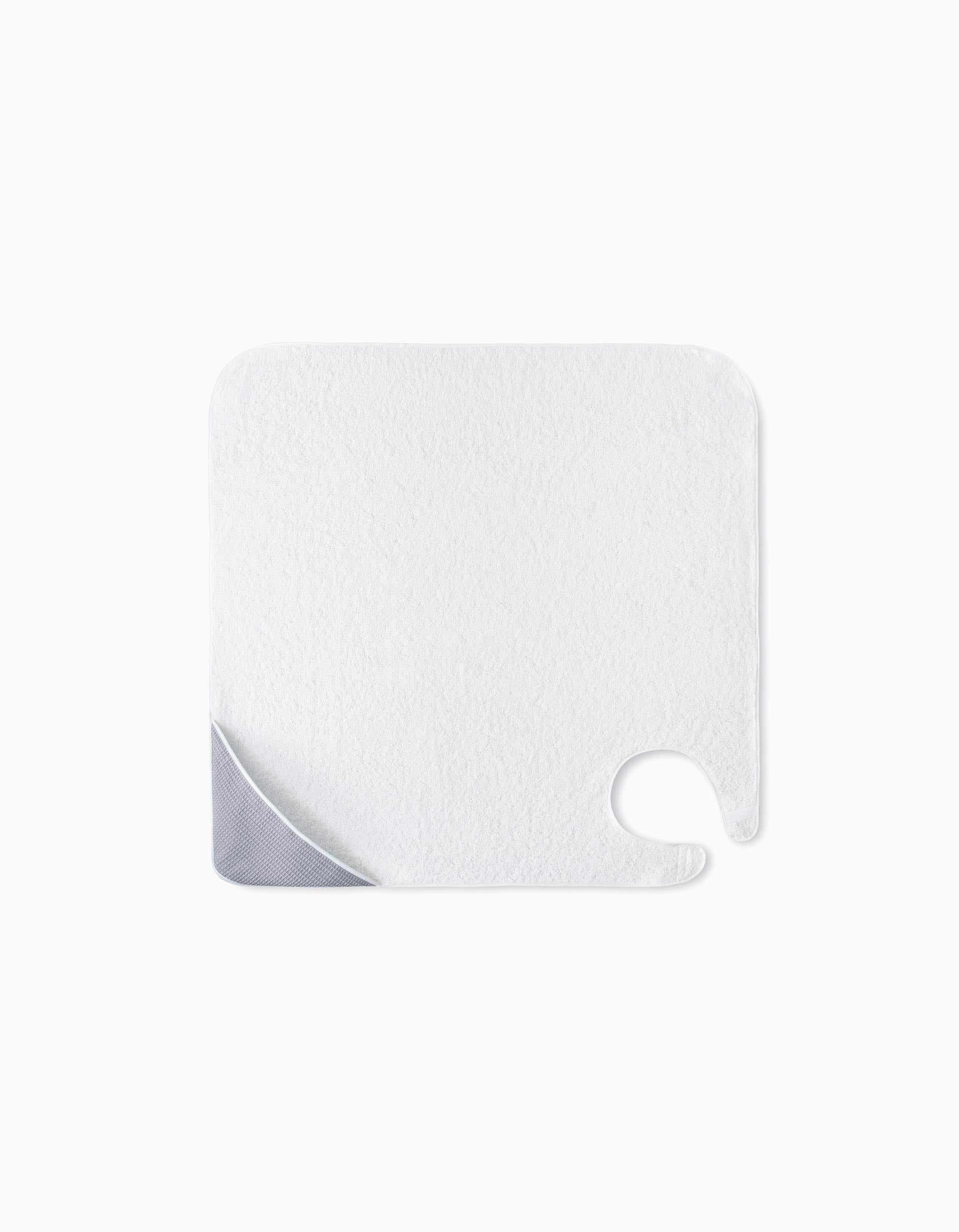 White/Grey Interbaby Serviette de bain / Tablier 100X100Cm